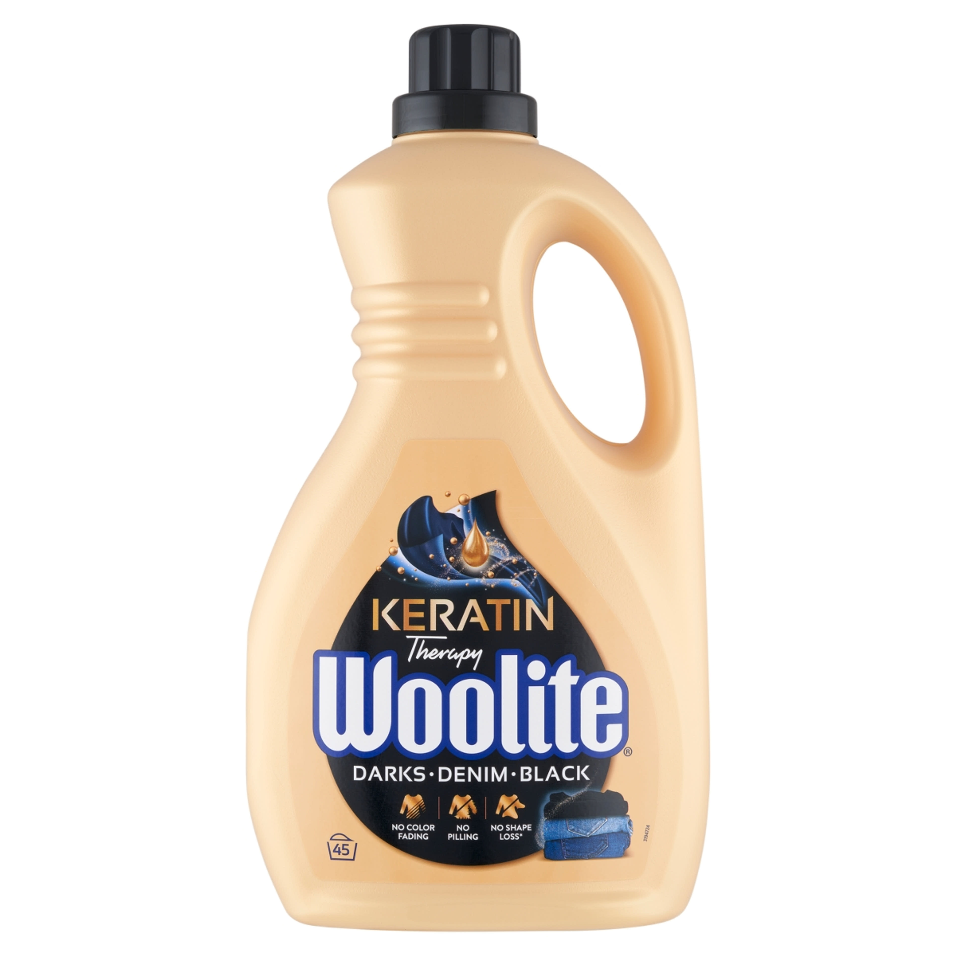 Woolite Keratin Therapy folyékony mosószer keratinnal sötét ruhákhoz 45 mosás - 2700 ml