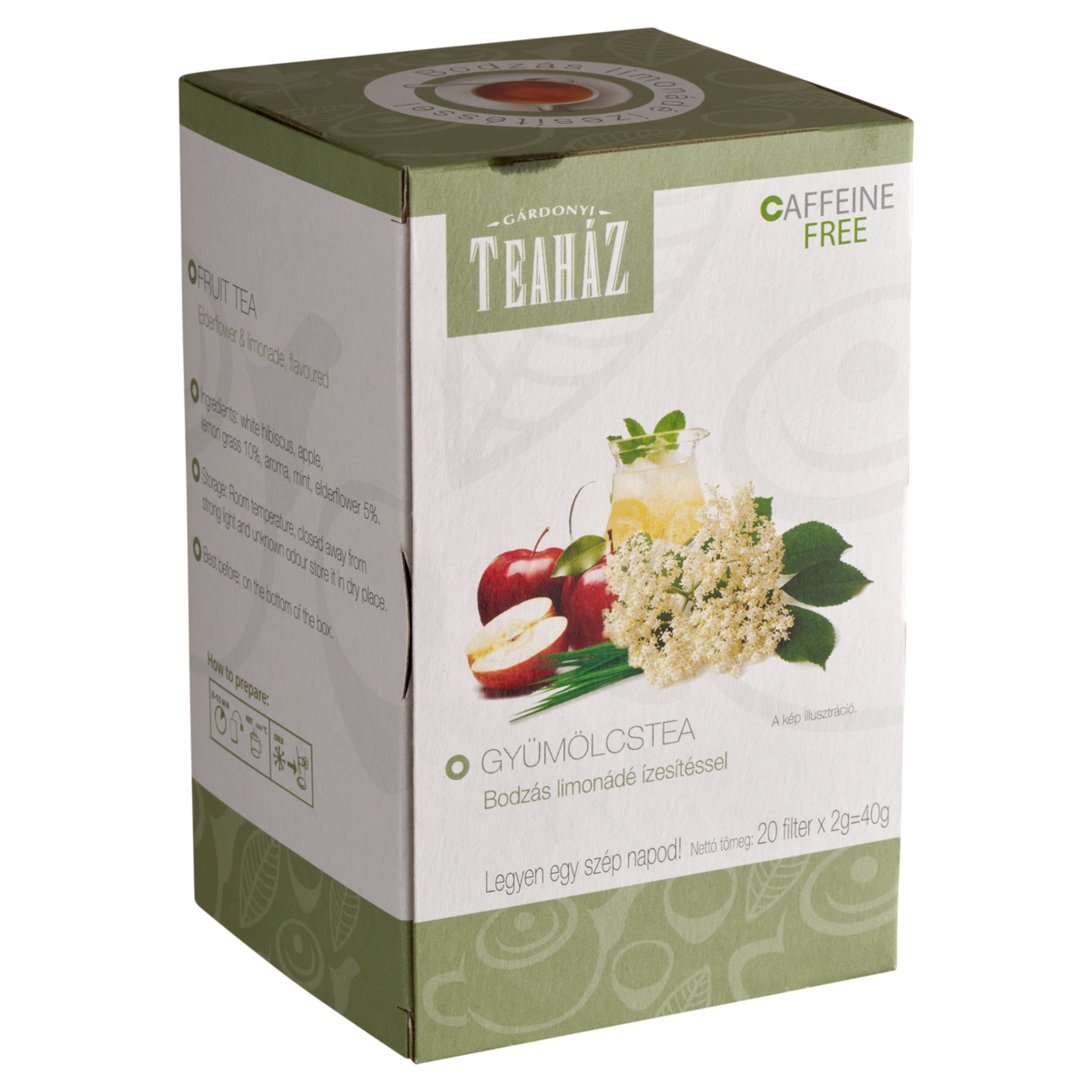 Gárdony Teaház gyümölcstea bodzás limonádé ízesítéssel 20 filter - 40 g-2