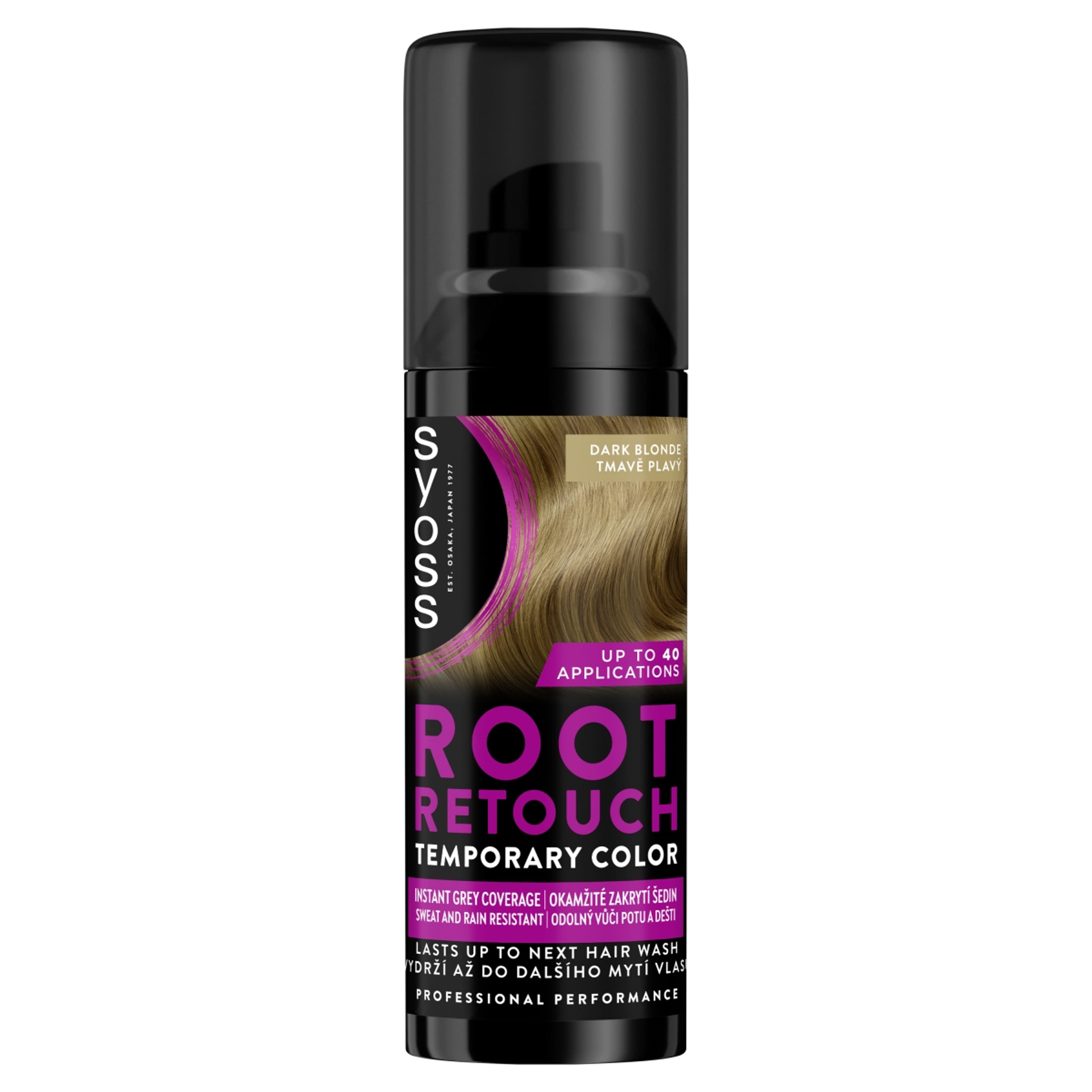Syoss Root Retoucher Lenövést Elfedő hajszínező spray sötétszőke - 120 ml-1