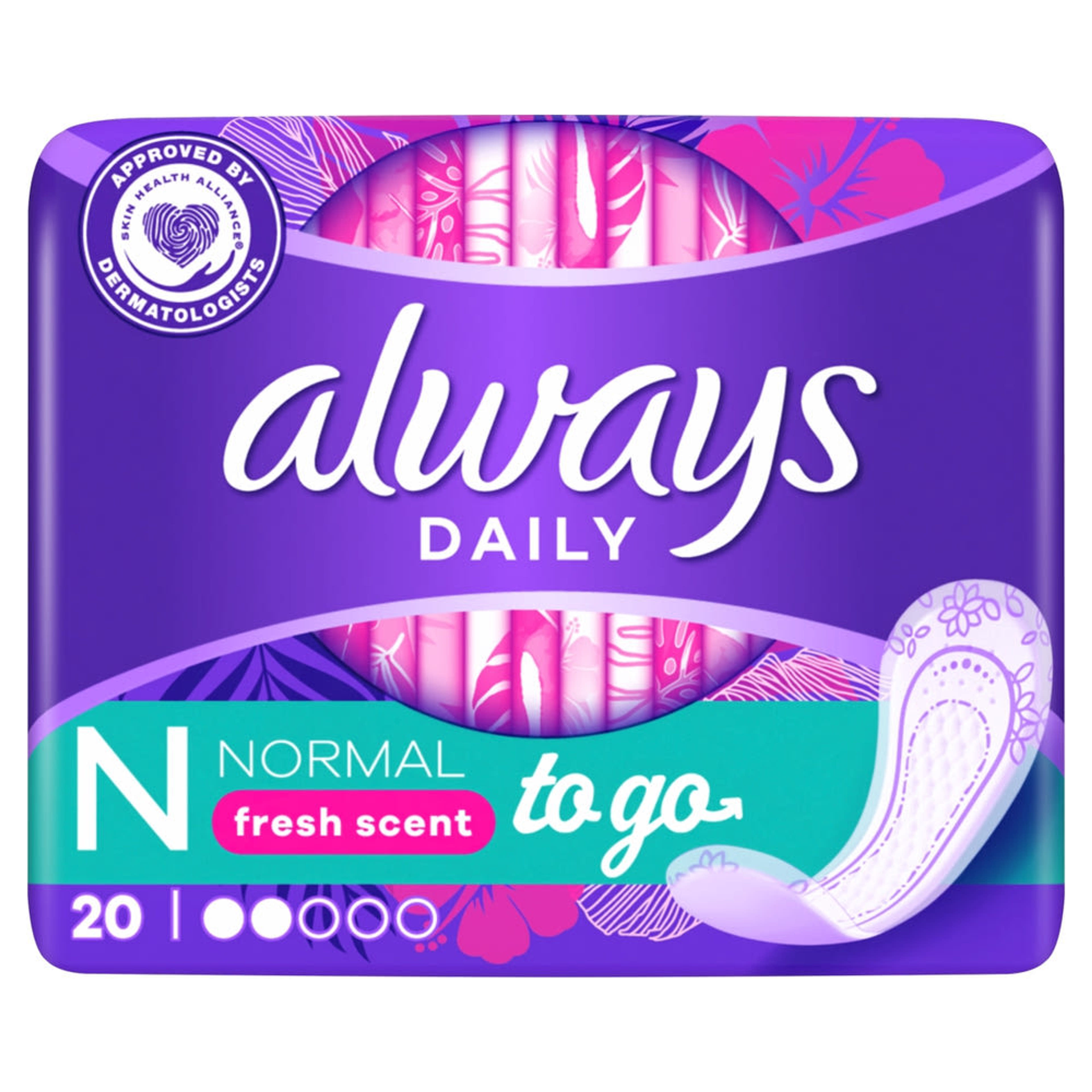 Always Dailies Normal To Go tisztasági betét - 20 db