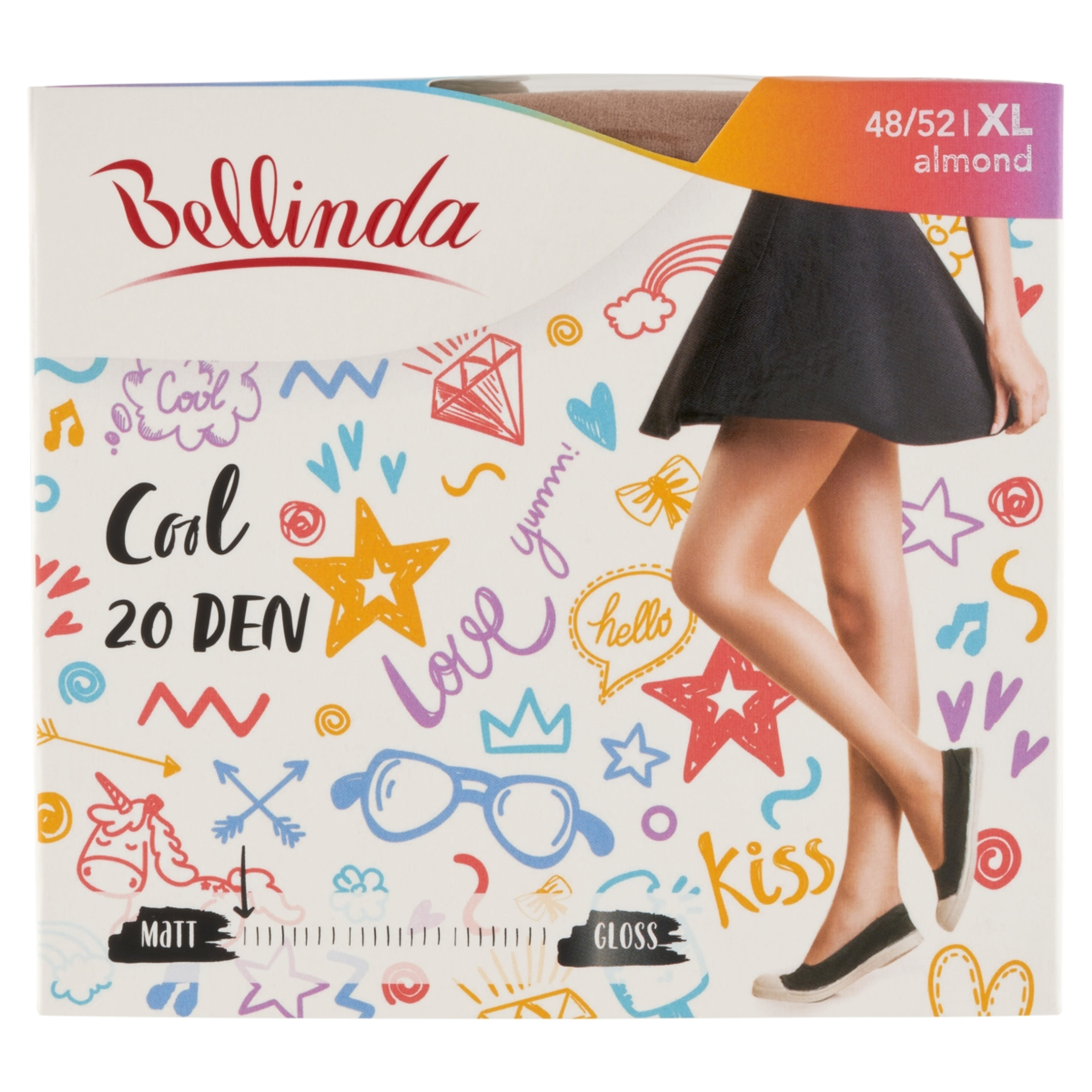 Bellinda Cool 20 Den Almond XL Harisnya - 1 db-1