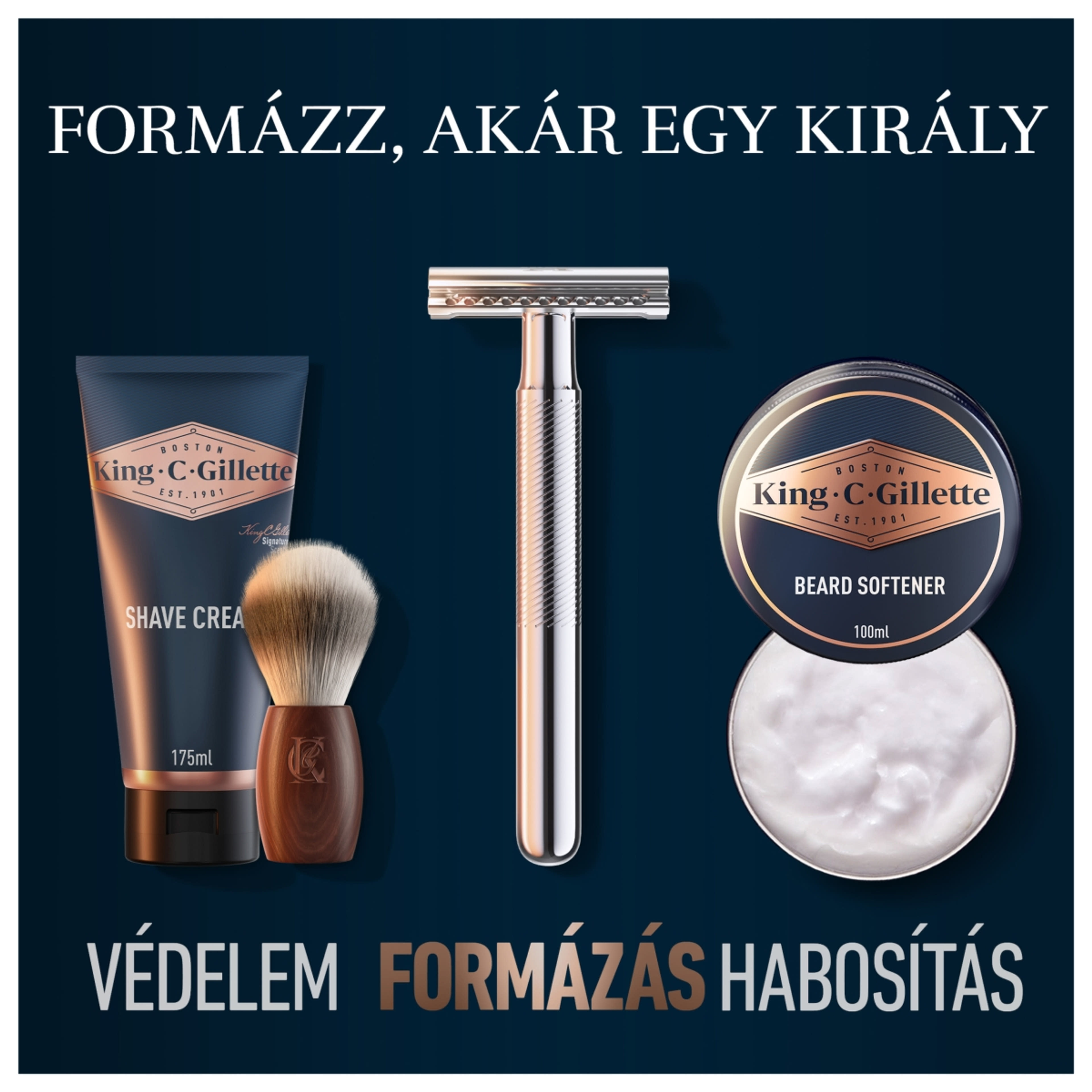 Gillette King C.Double Edge borotvakészülék+5 penge - 1 db-6