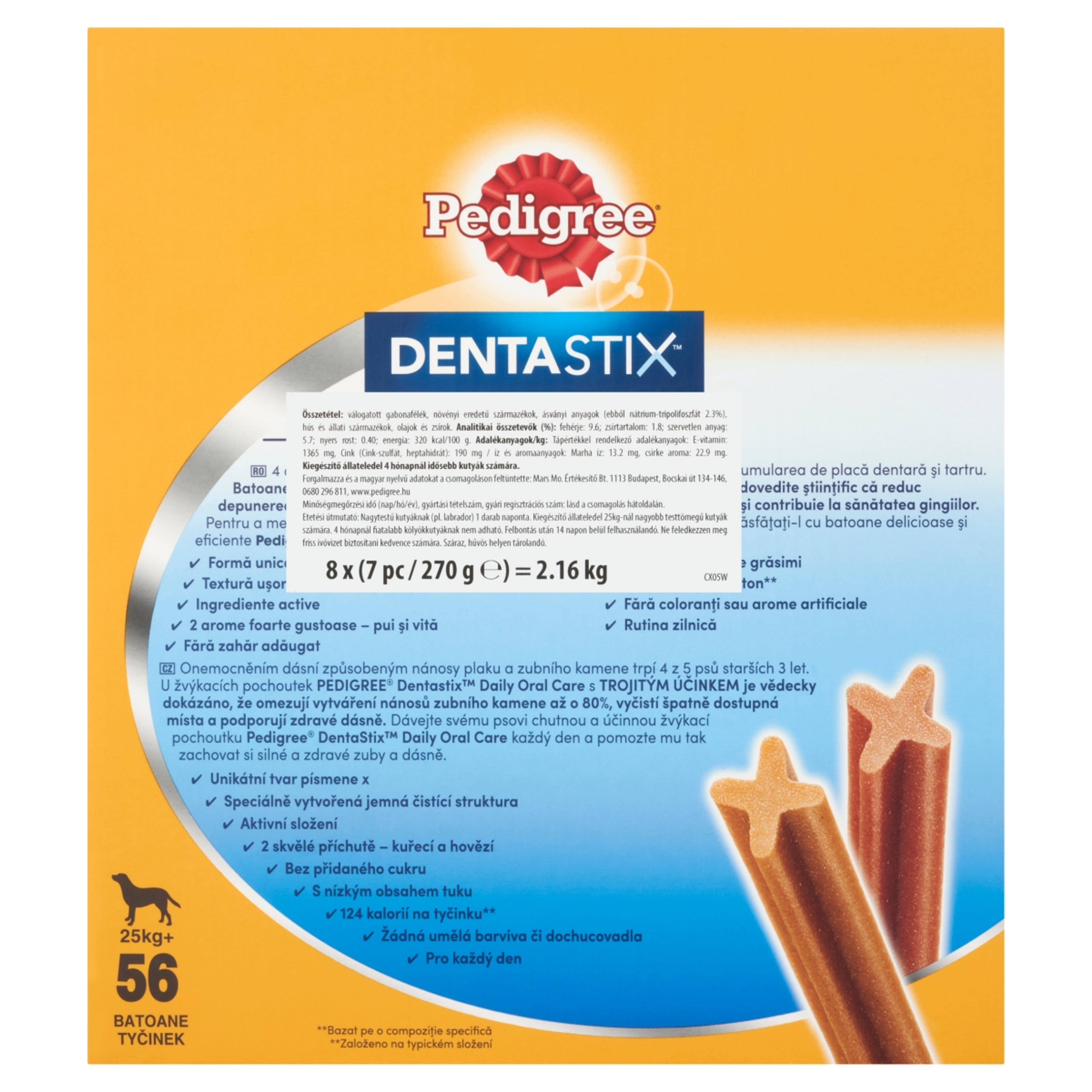 Pedigree DentaStix Daily Oral Care kiegészítő állateledel 4 hónapnál idősebb kutyáknak 8 db - 2160 g-3