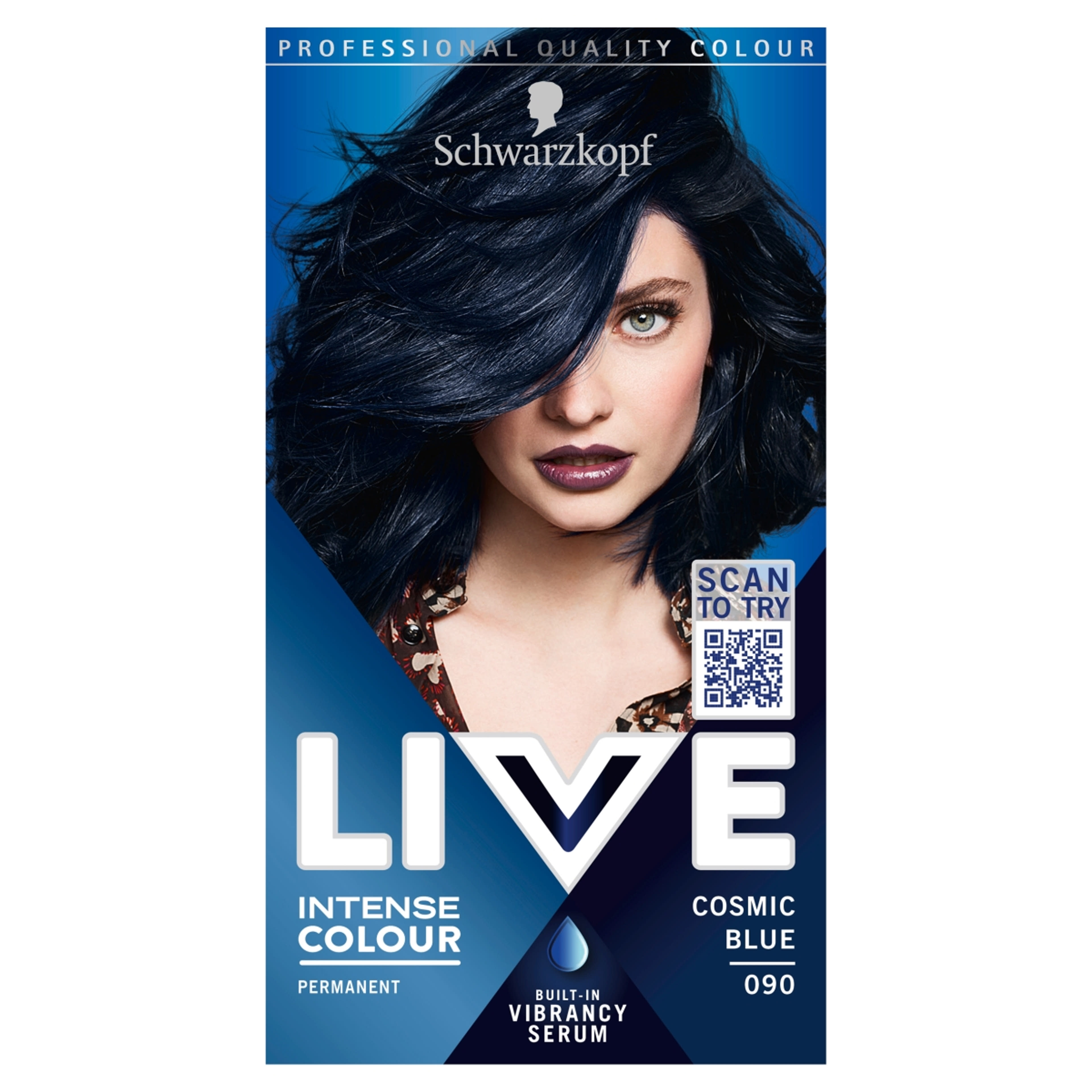 Schwarzkopf Color Live hajfesték 090 kozmikus kék - 1 db