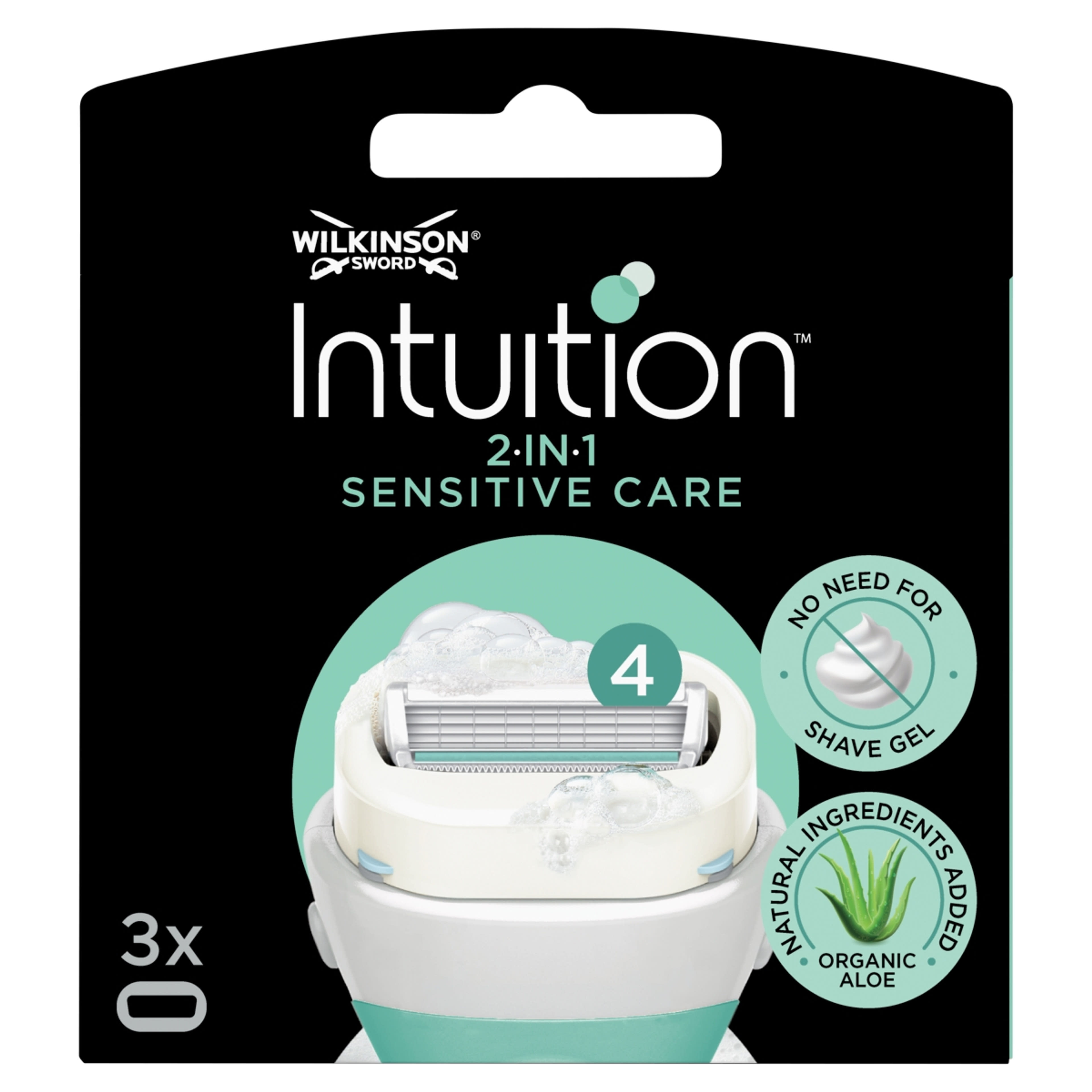 Wilkinson Intuition Naturals 4 pengés borotvabetét - 3 db