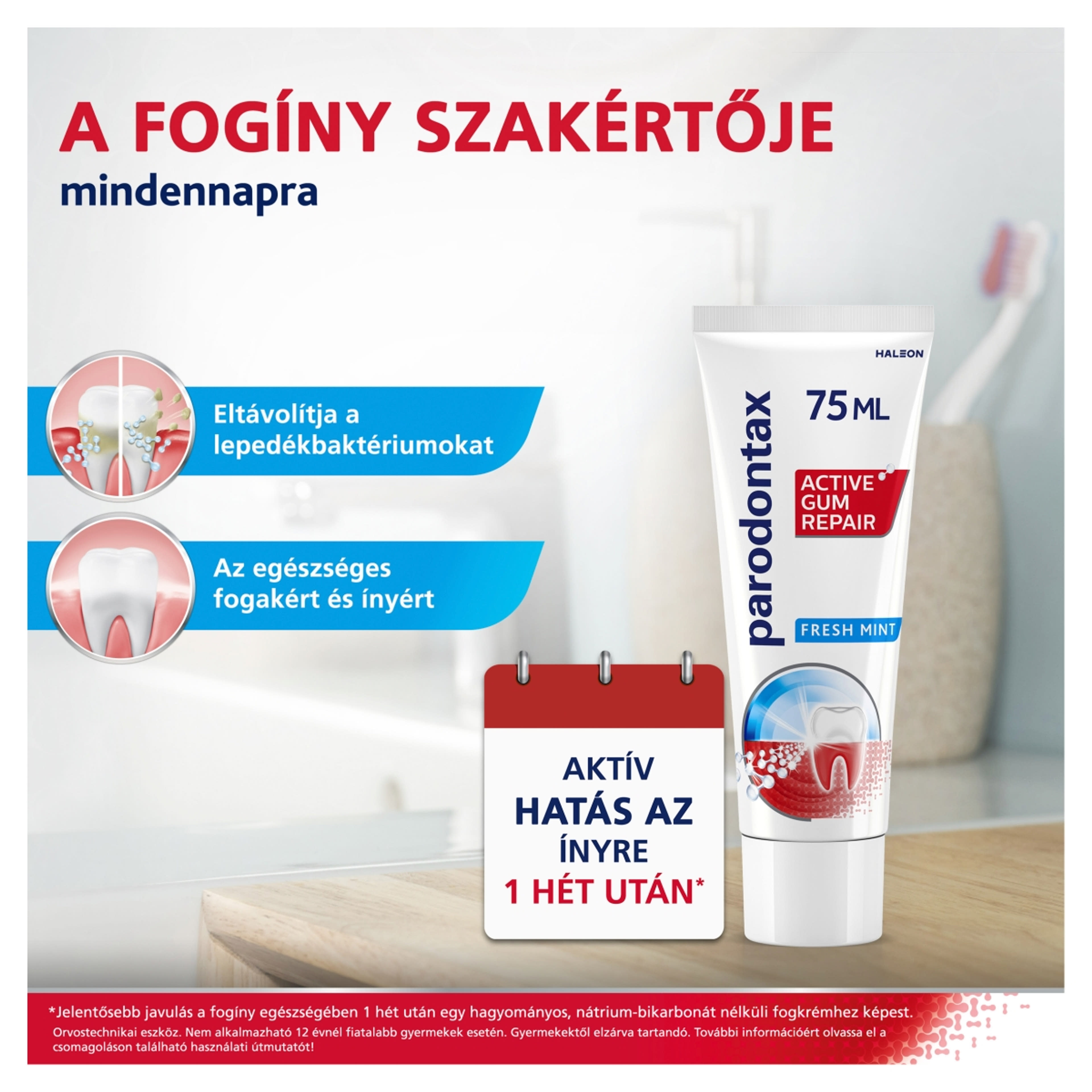 Parodontax Active Gum Repair Fresh Mint fogkrém - 75 ml-9