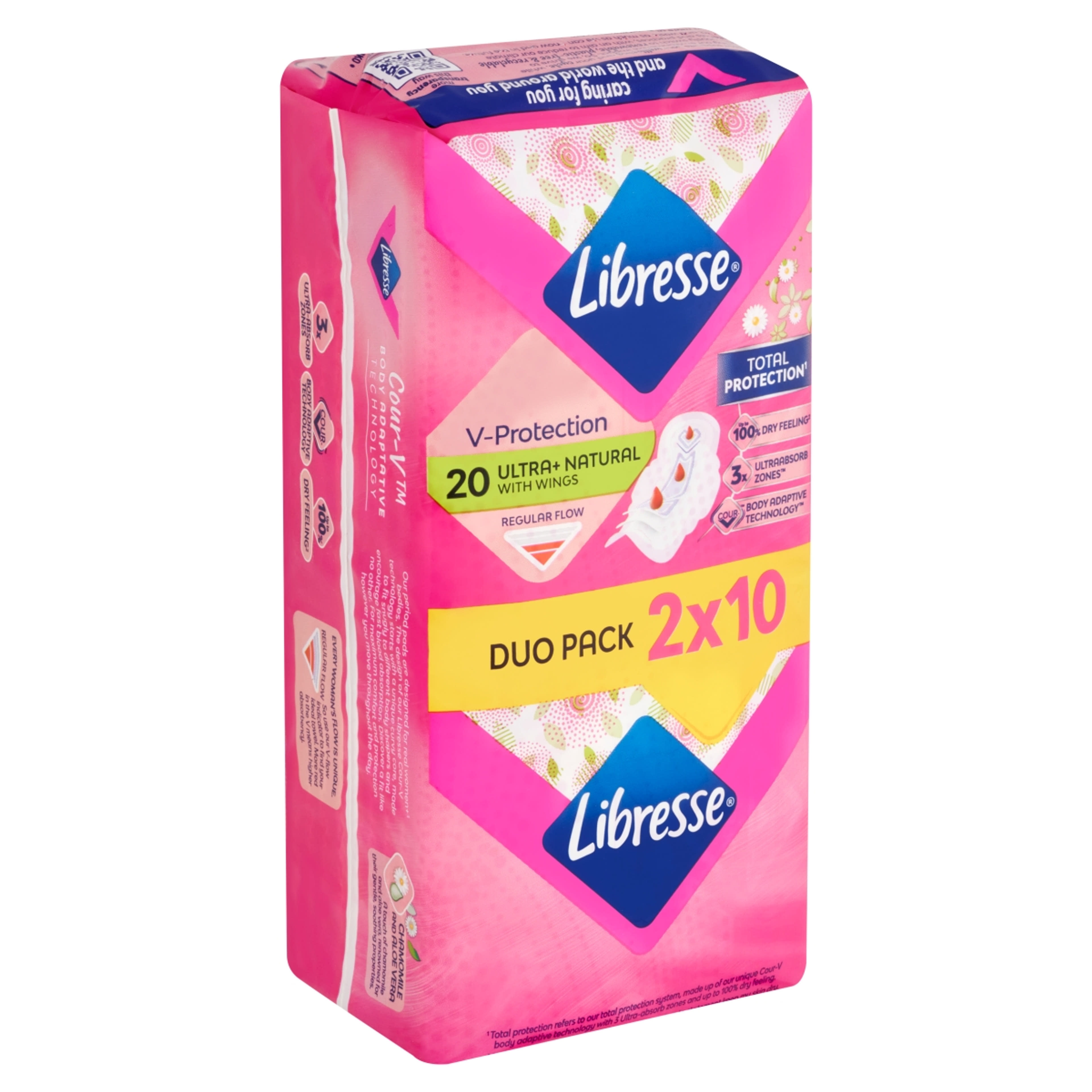Libresse Ultra Normal Aloe vera & Camomile vékony szárnyas egészségügyi betét - 2 x 10 db-2