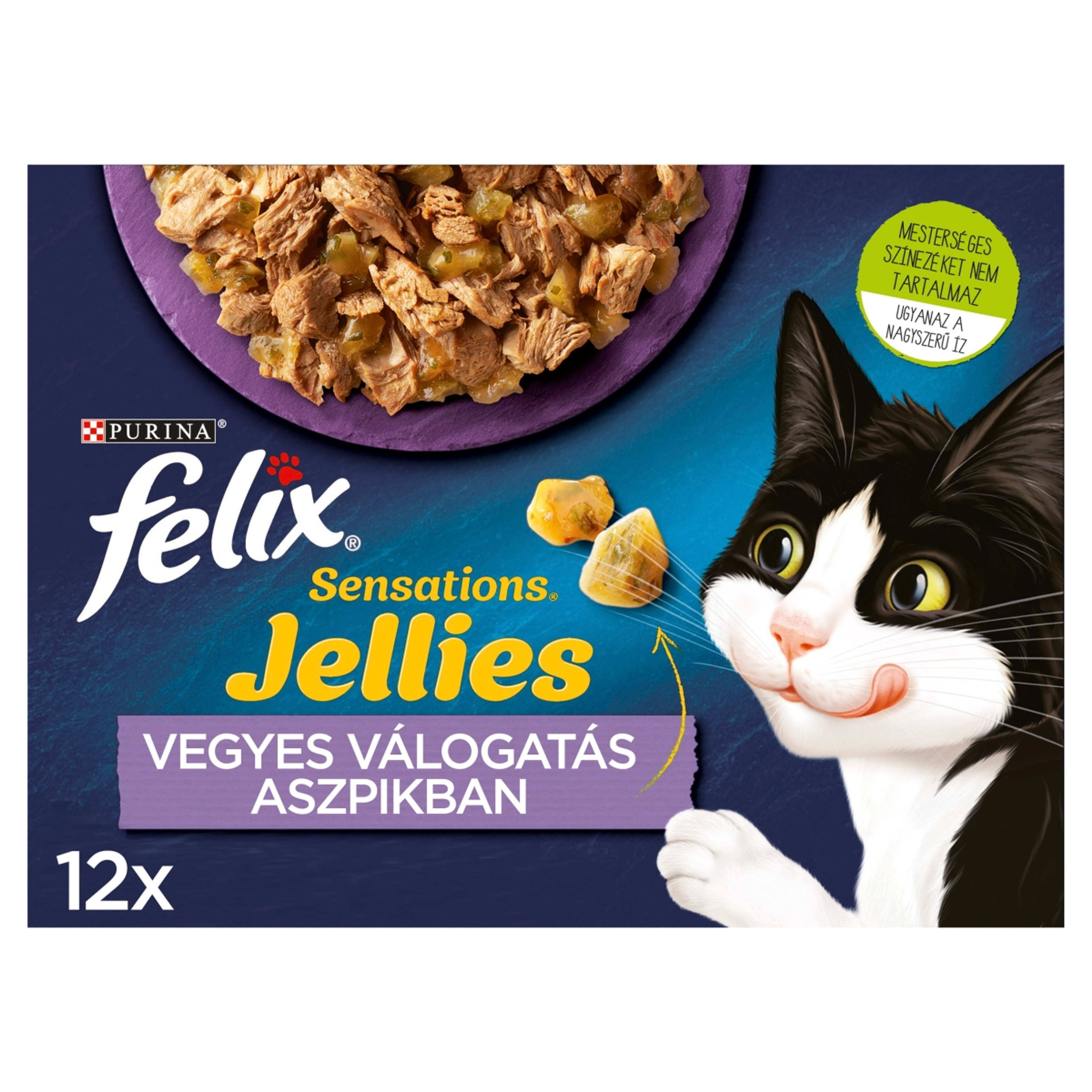 Purina Felix Sensations Jellies vegyes válogatás aszpikban nedves macskaeledel 12 x 85 g - 1020 g-2