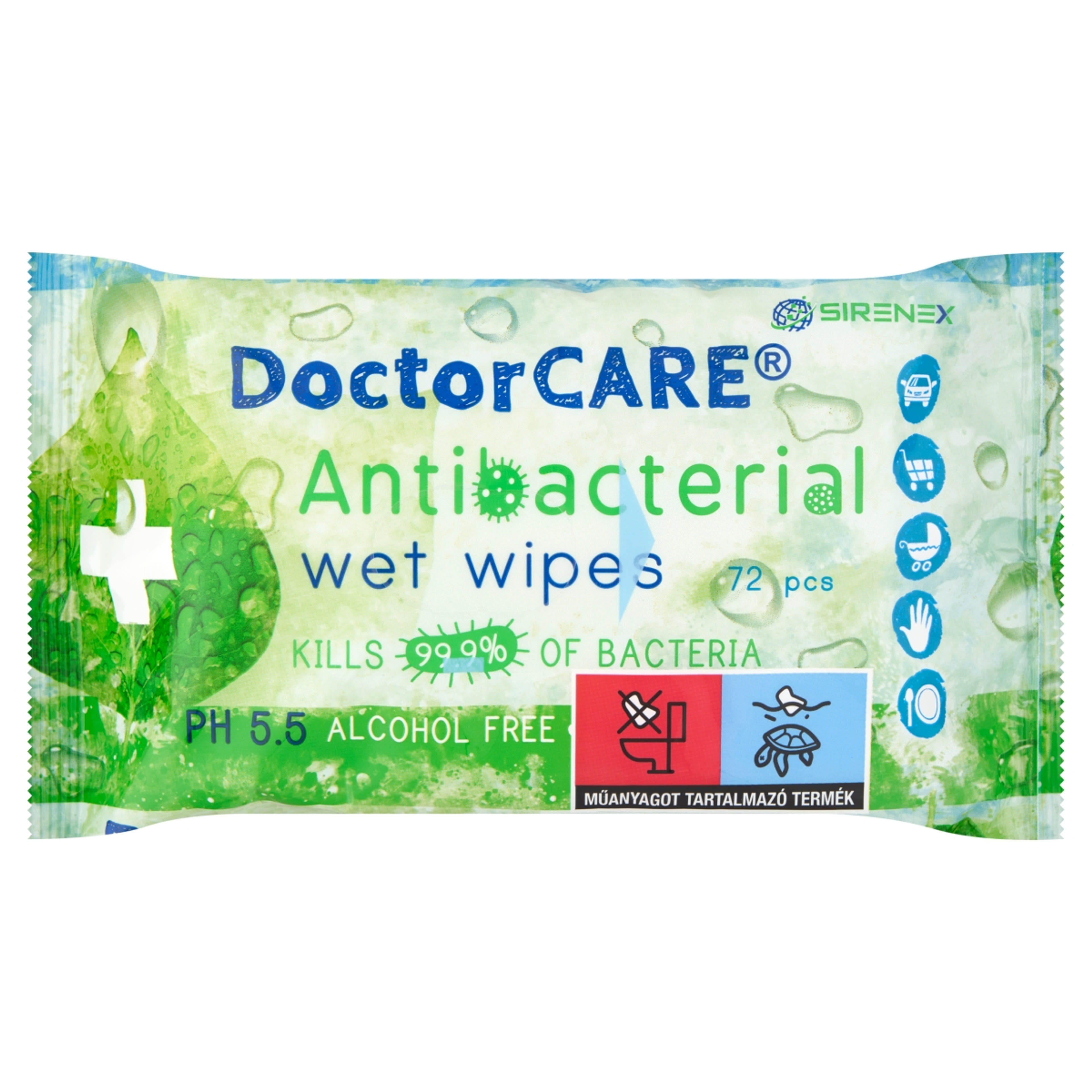 Doctorcare nedves törlőkendő antibakteriális - 72 db