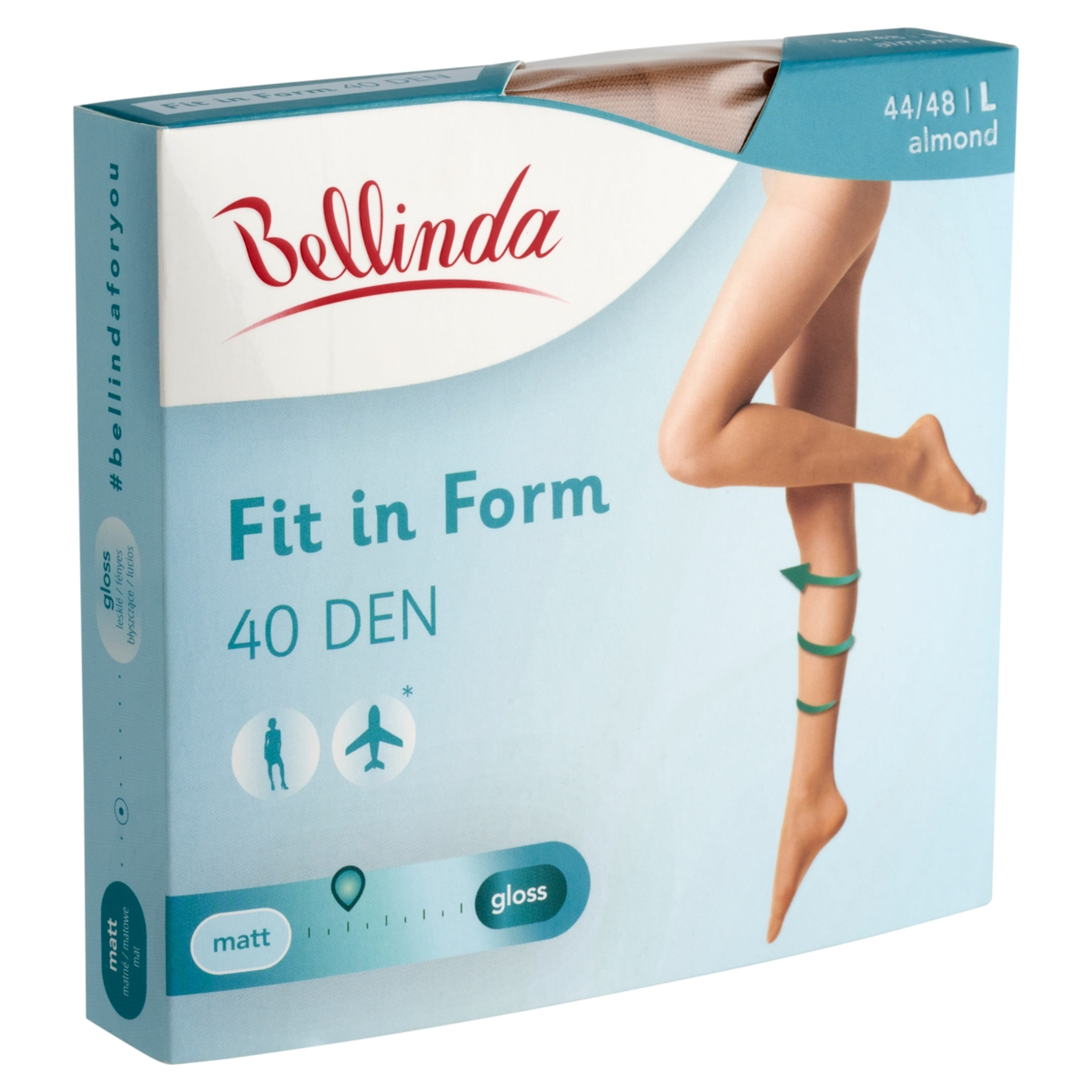 Bellinda Fit in Form harisnya 40Den almond L - 1 db-2