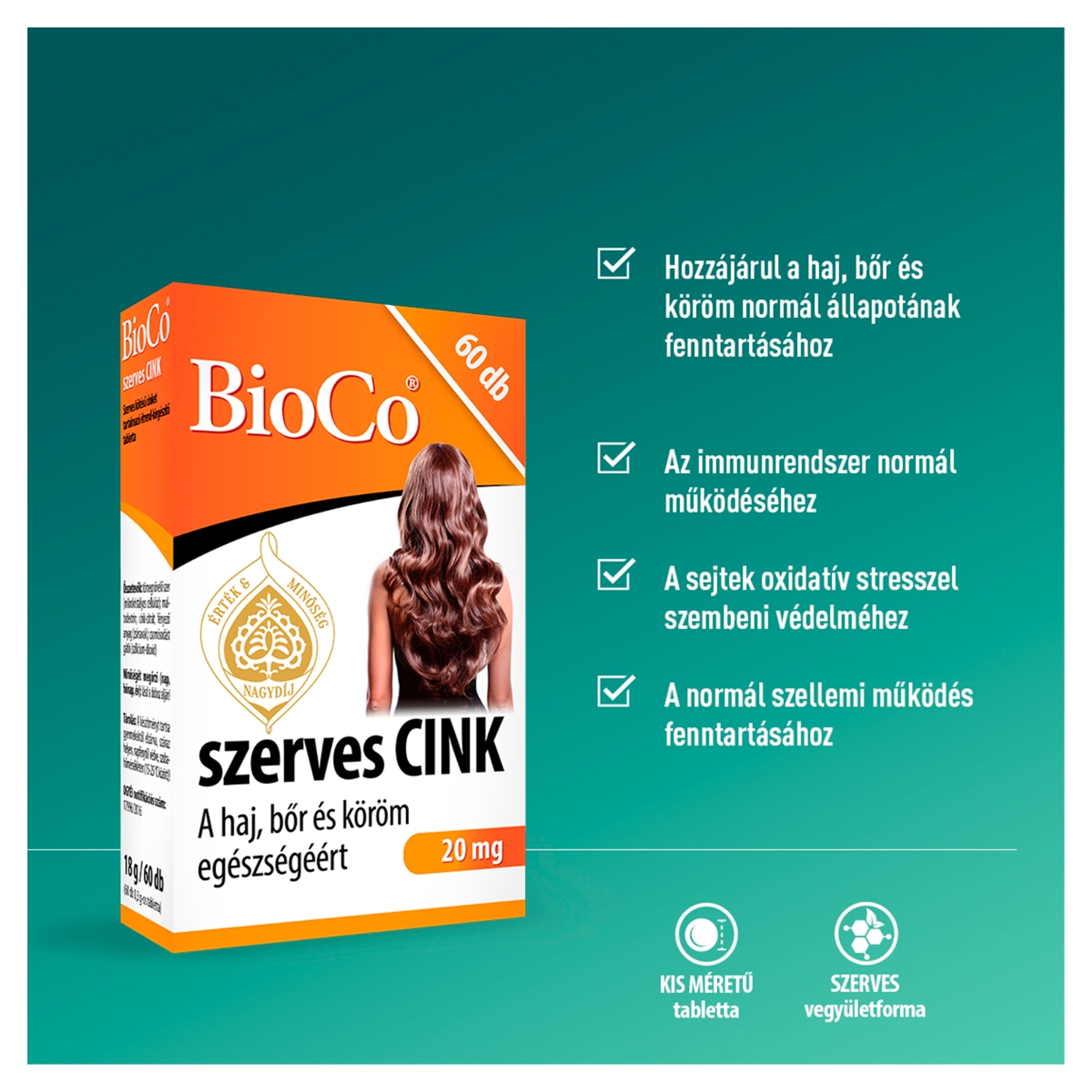 Bioco szerves cink tabletta - 60 db-3