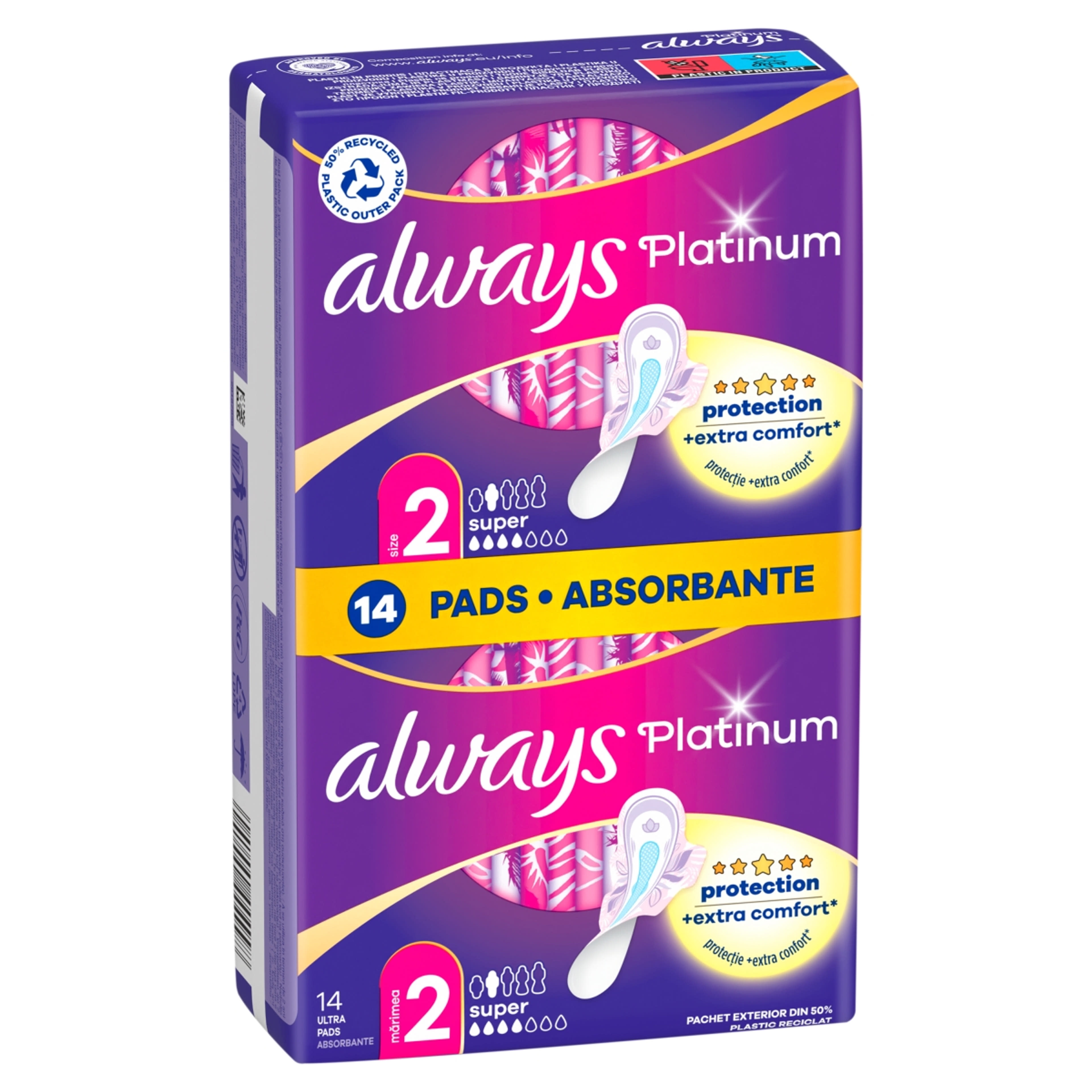 Always Platinum Duo Pack super egészségügyi betét - 14 db-2