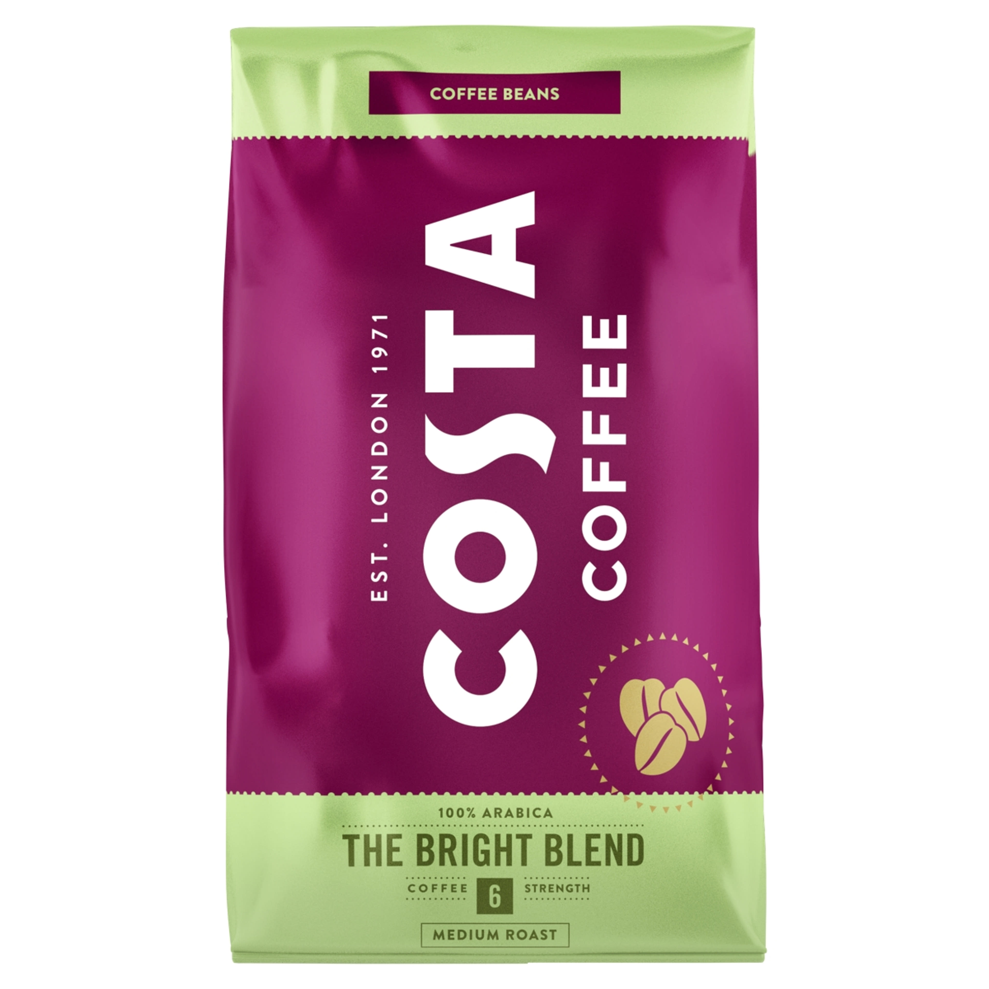 Costa Coffee Bright Blend Medium Roast szemes kávé - 1 kg-1