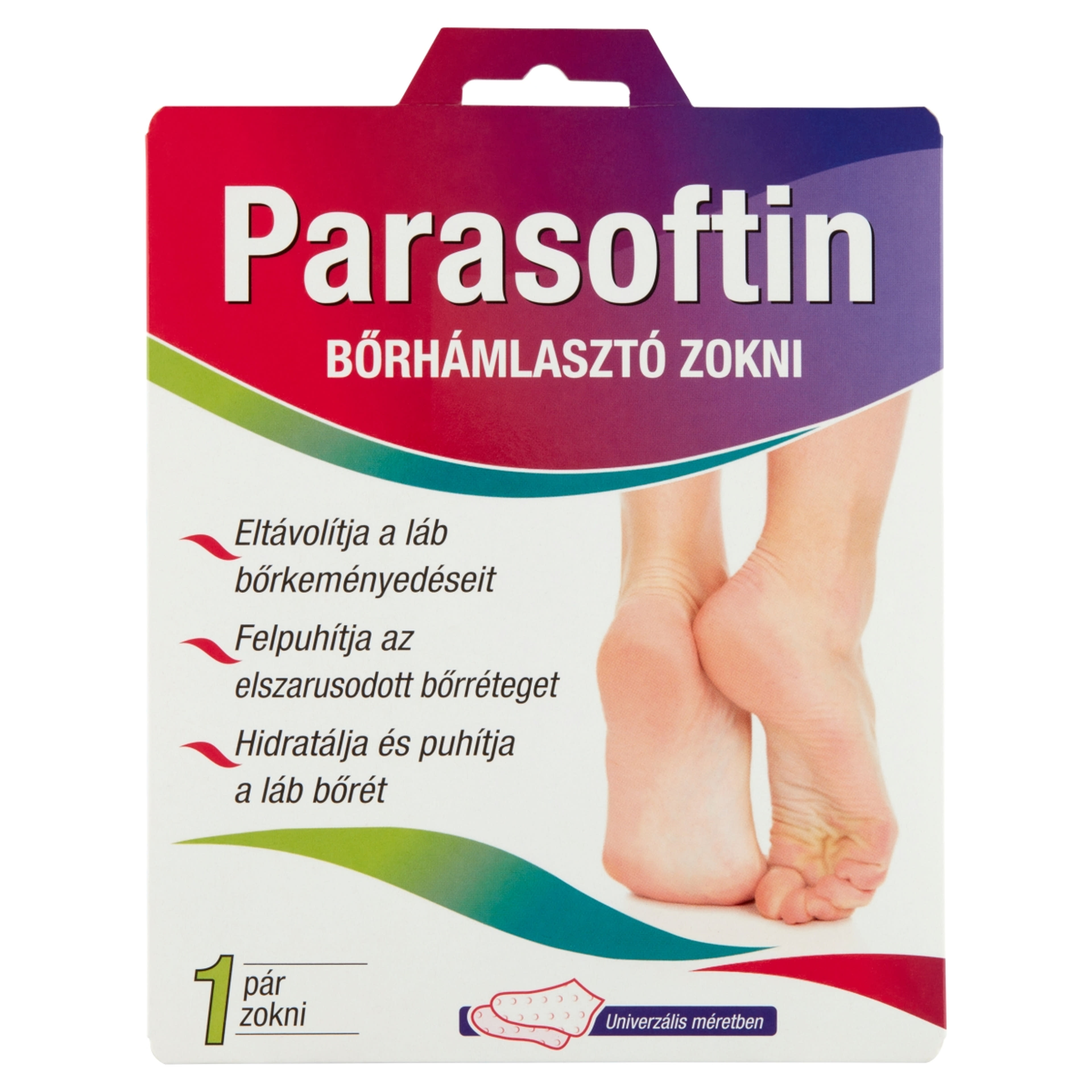 Parasoftin bőrhámlasztó zokni - 1 db