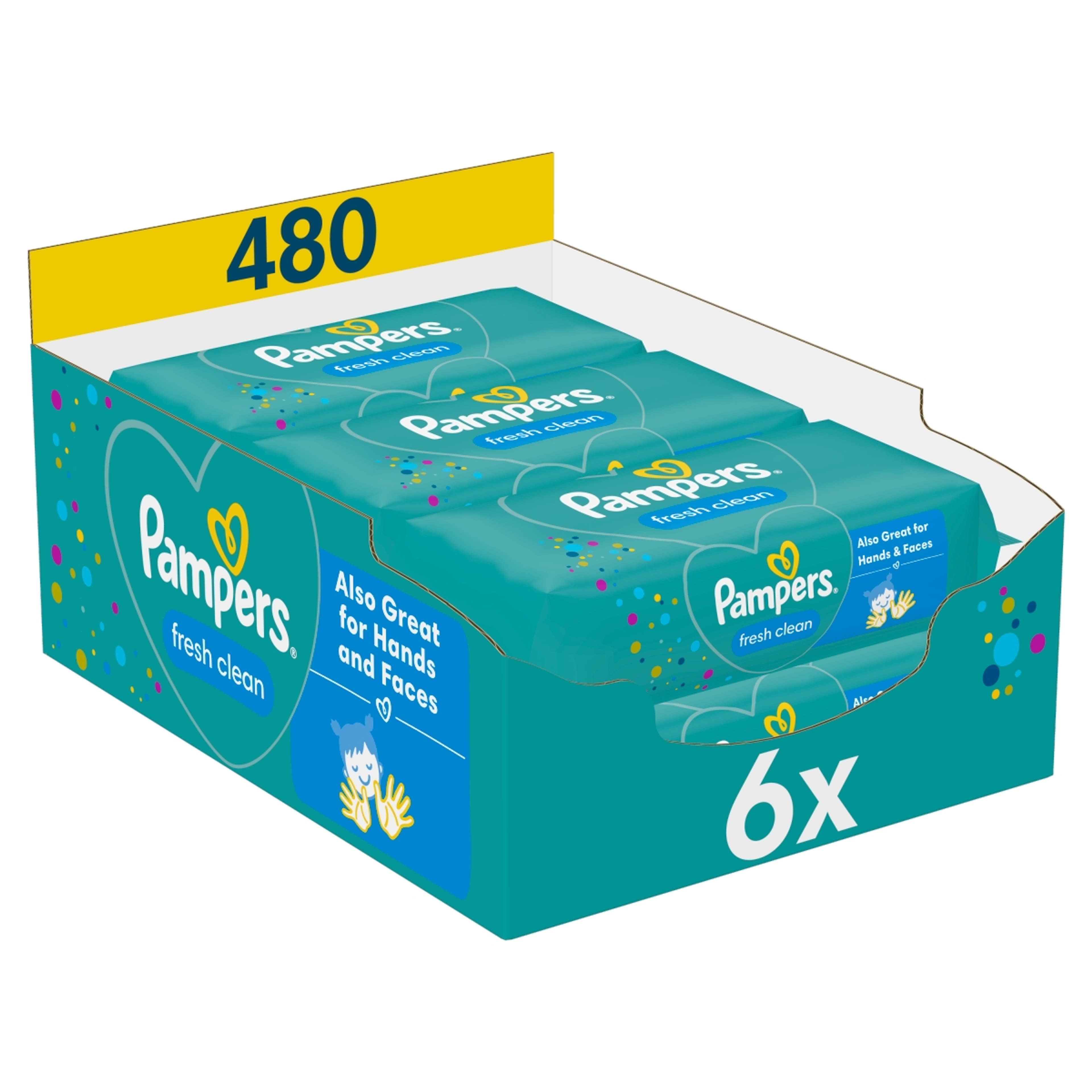 Pampers törlőkendő fresh clean (6*80) - 480 db-6