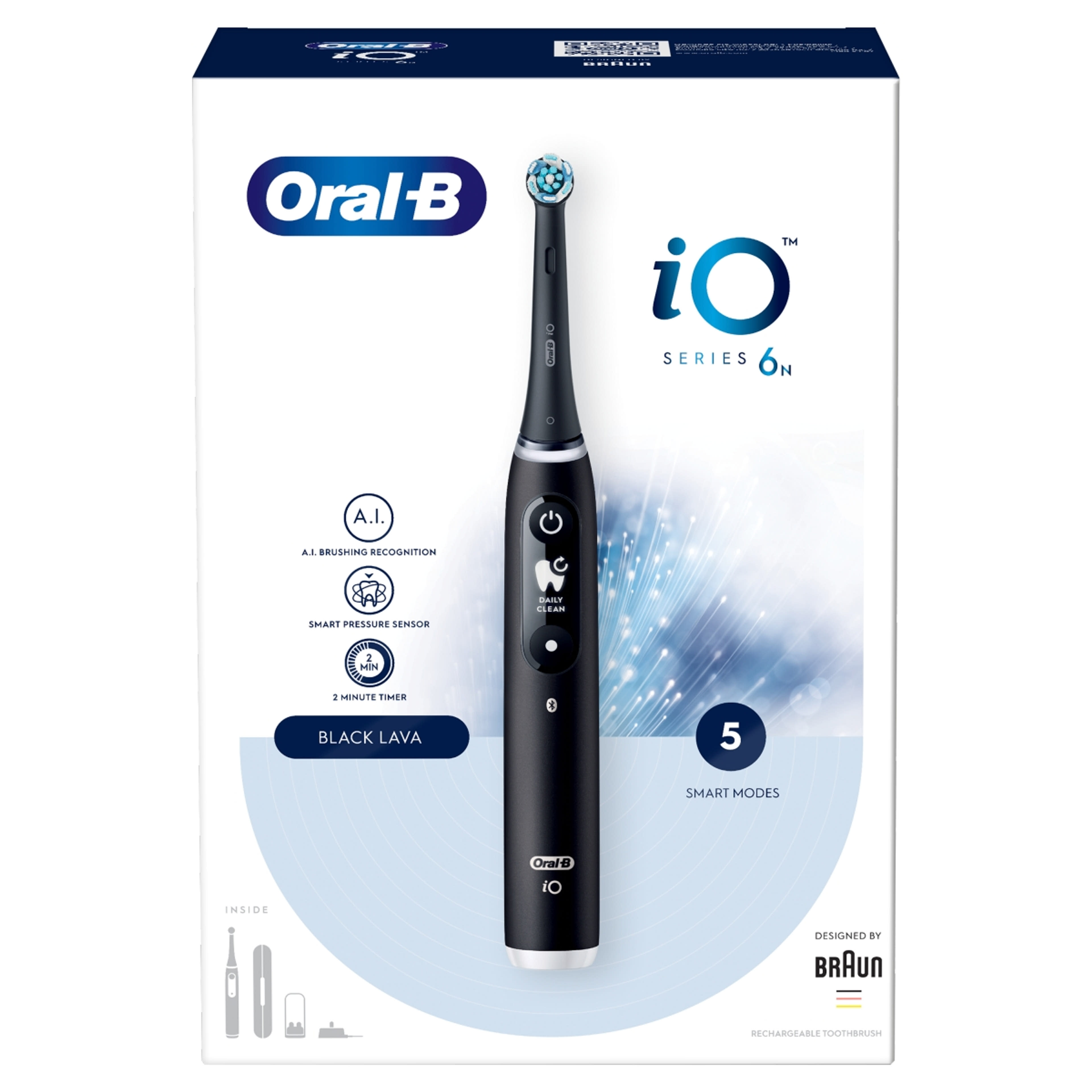 Oral-B IO6 elektromos fogkefe, black - 1 db-2