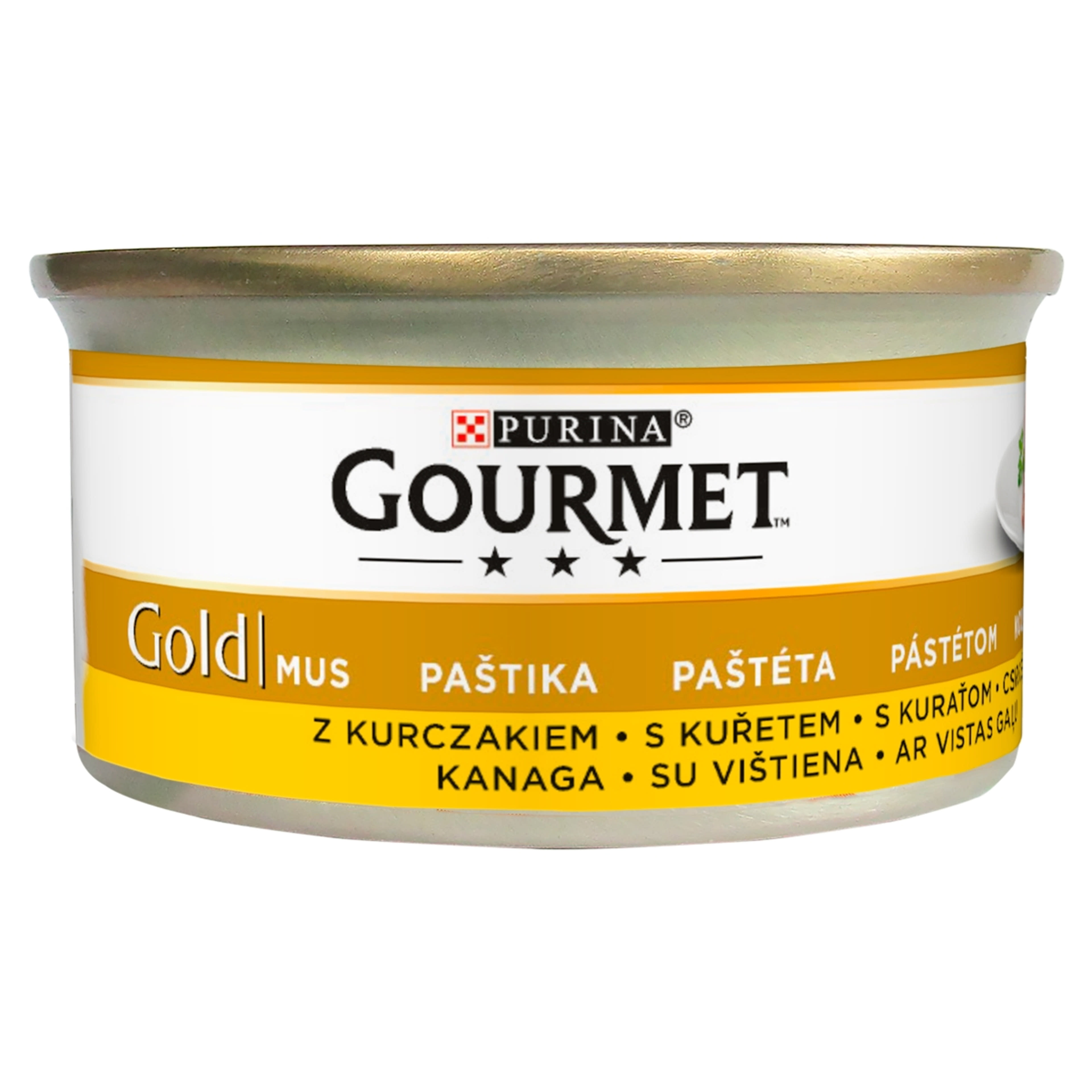 Gourmet Gold felnőtt teljes értékű konzerv macskáknak, pástétom csirkével - 85 g