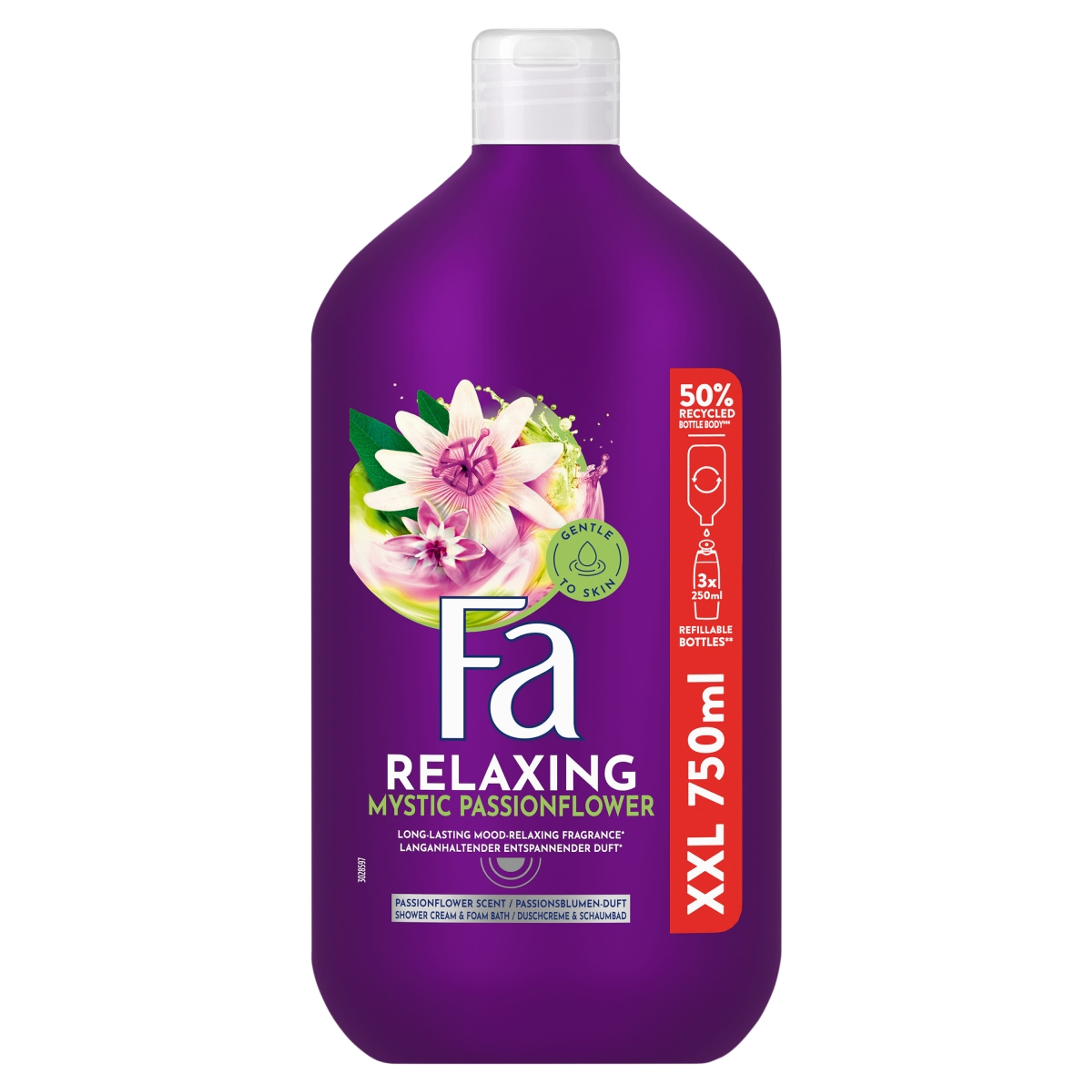Fa Mystic Moments tus- és habfürdő csábító golgotavirág illattal - 750 ml