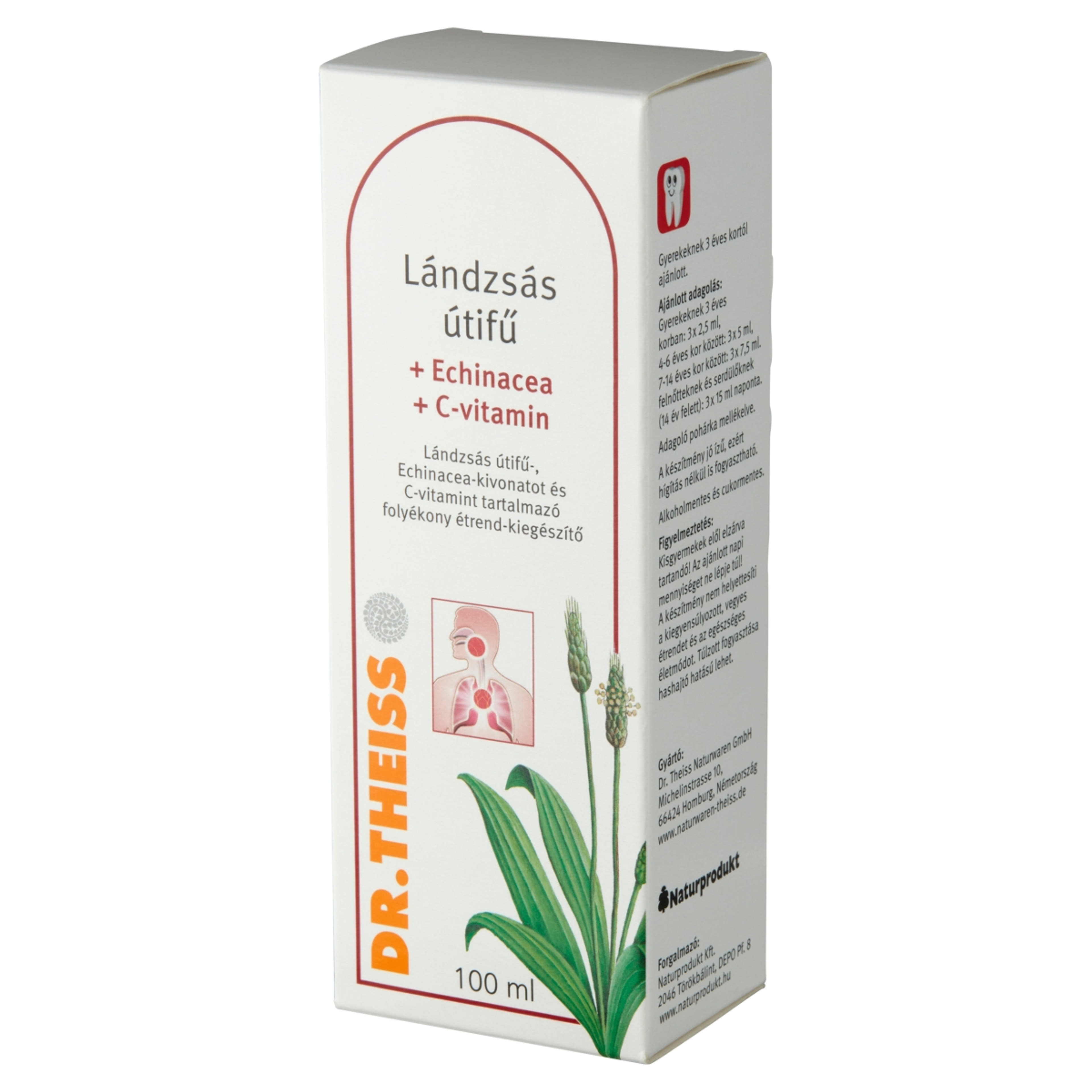 Dr.Theiss Lándzsás Útifű+ Echinacea+ C-Vitamin Folyékony Étrendkiegészítő - 100 ml-3