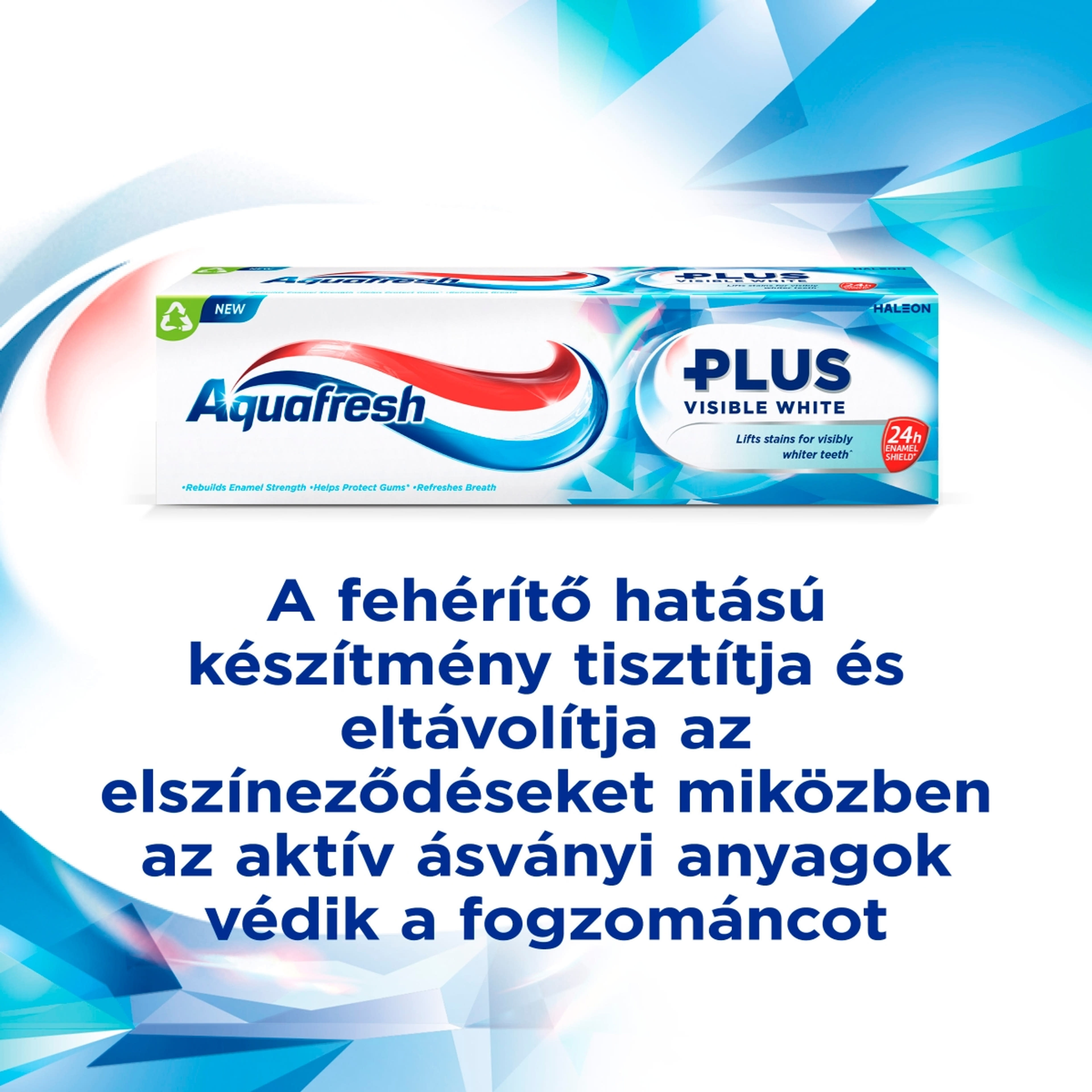 Aquafresh Plus Visible White fluoridos fogkrém - 75 ml-4