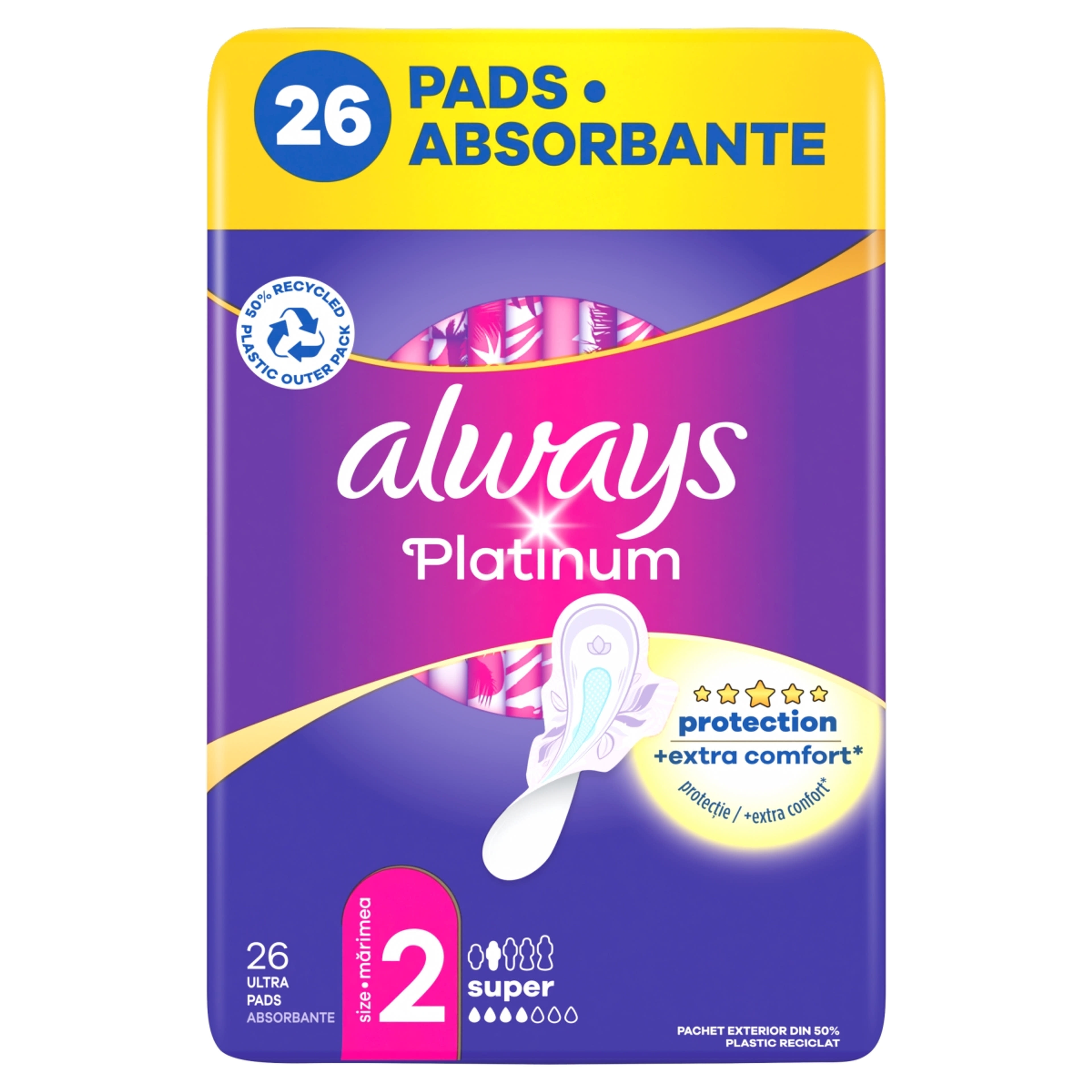 Always quattro ultra platinum super egészségügyi betét - 26 db-1