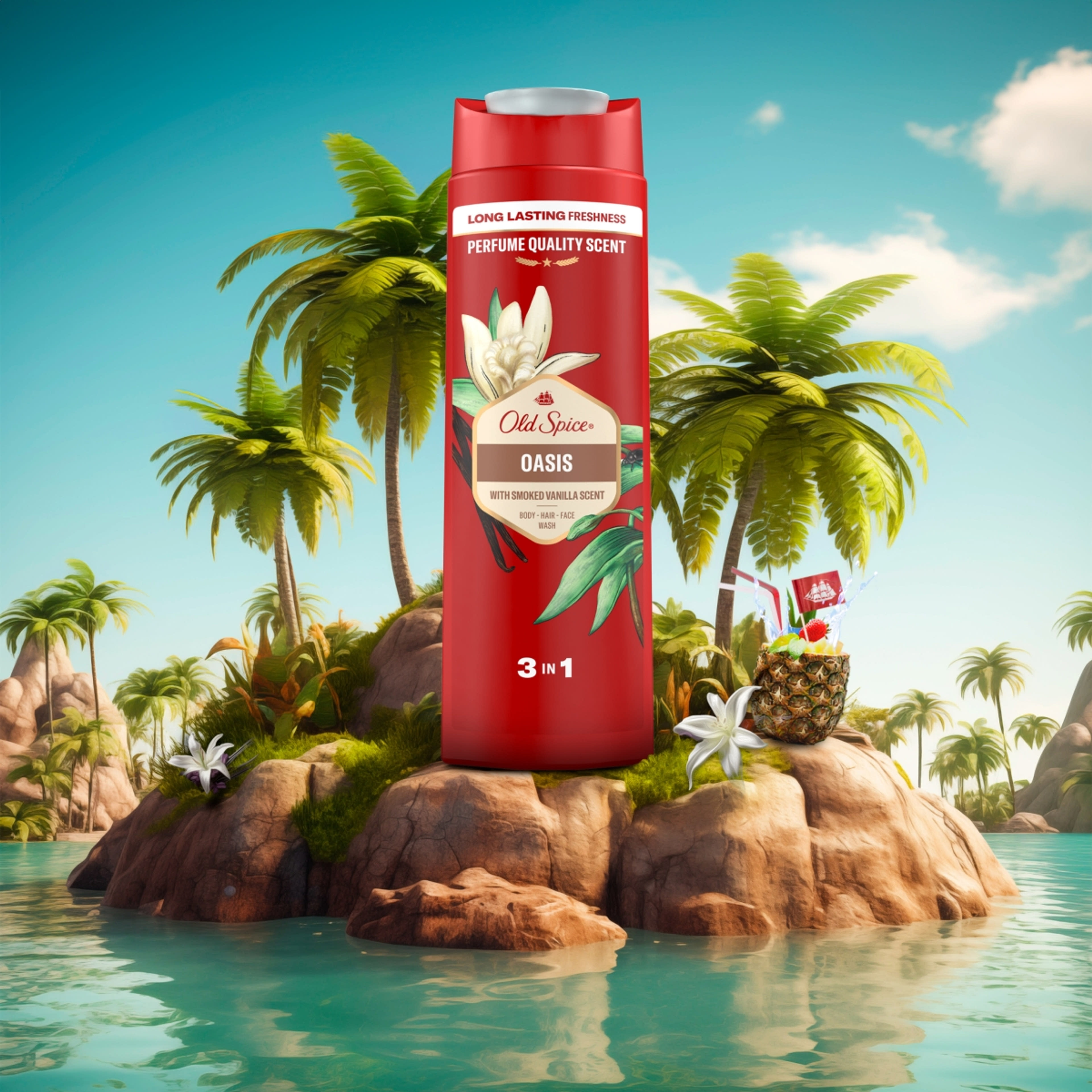 Old Spice Oasis tusfürdő és sampon - 400 ml-2