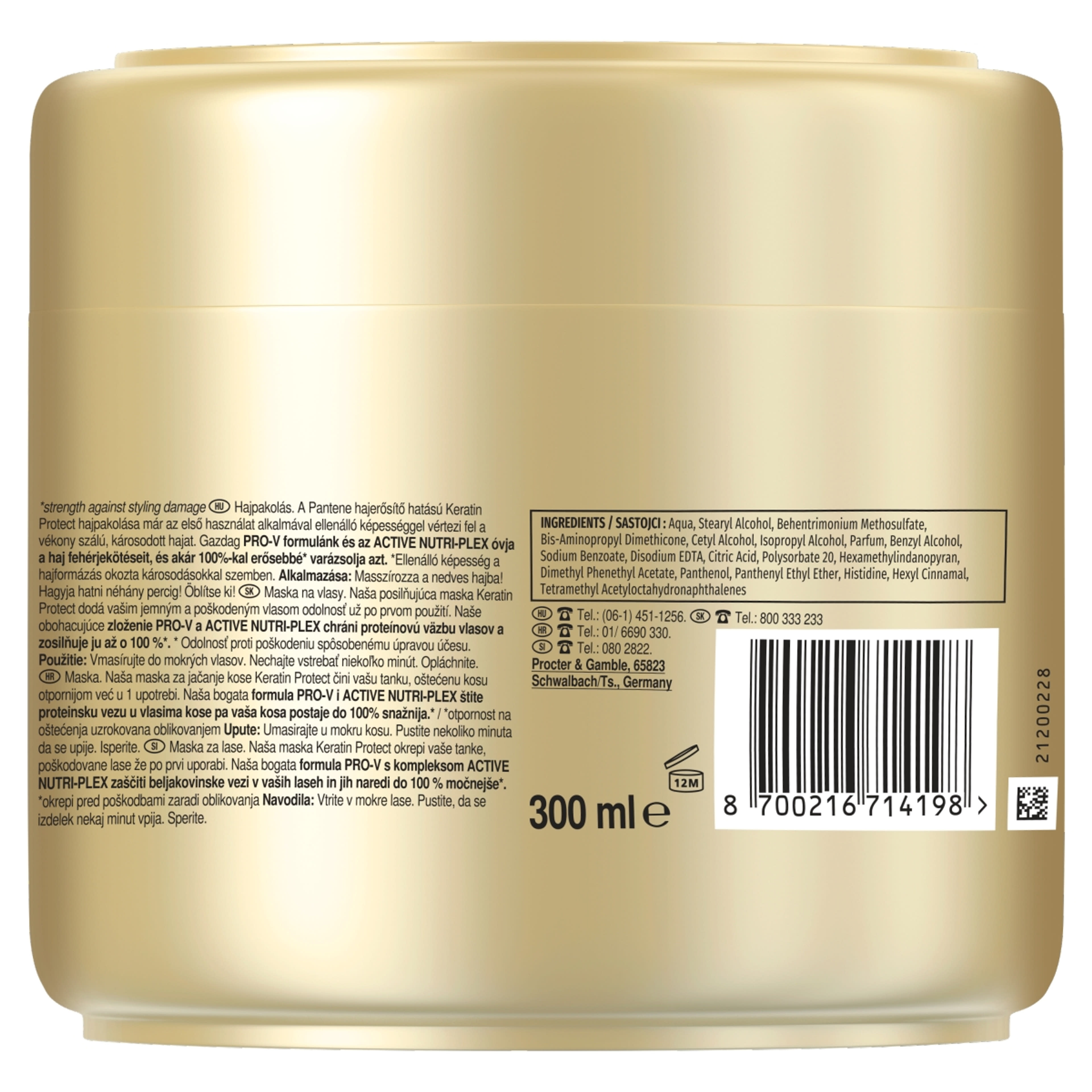 Pantene Thick & Strong Keratin Protect hajpakolás - 300 ml-2