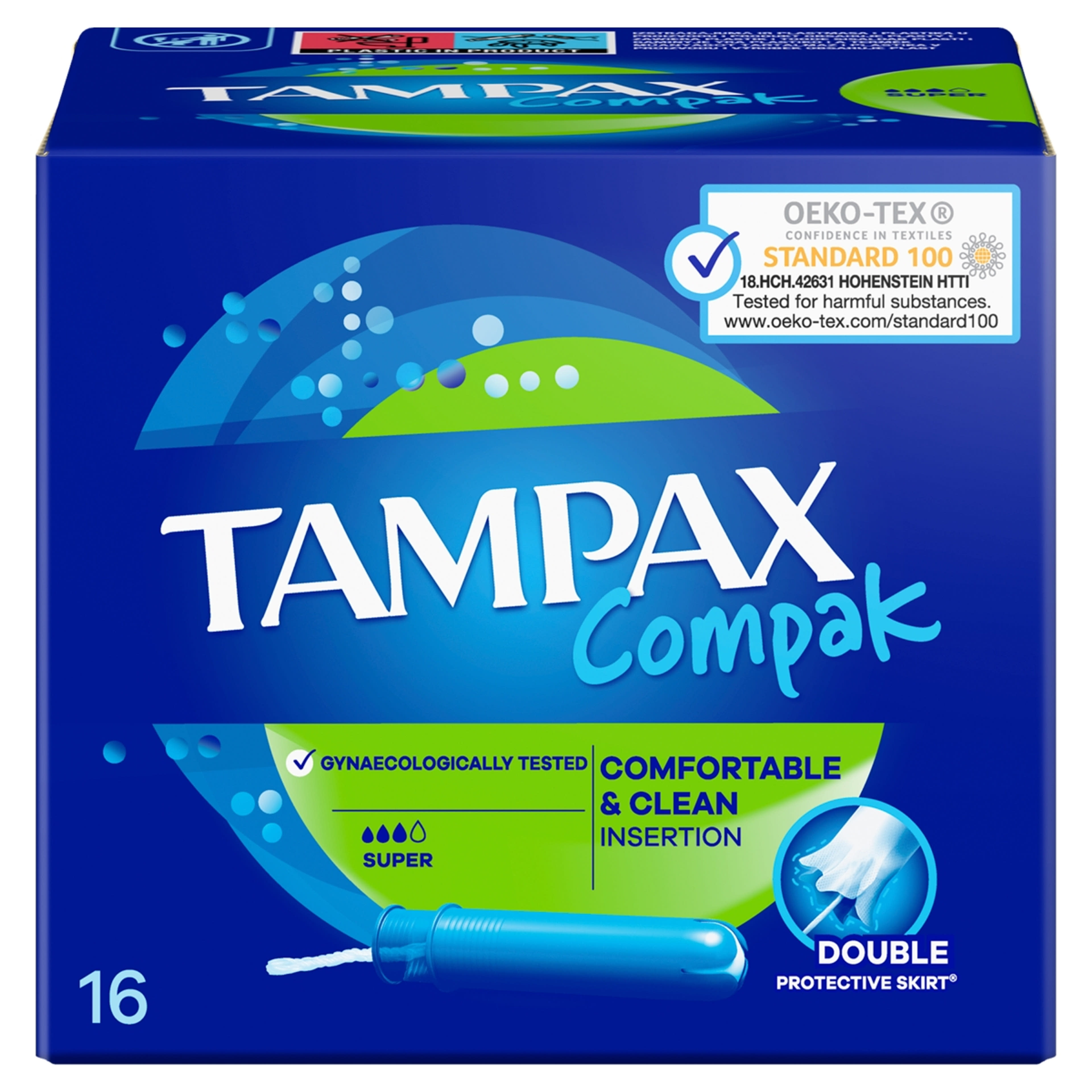 Tampax Super Compak tampon applikátorral - 16 db-2