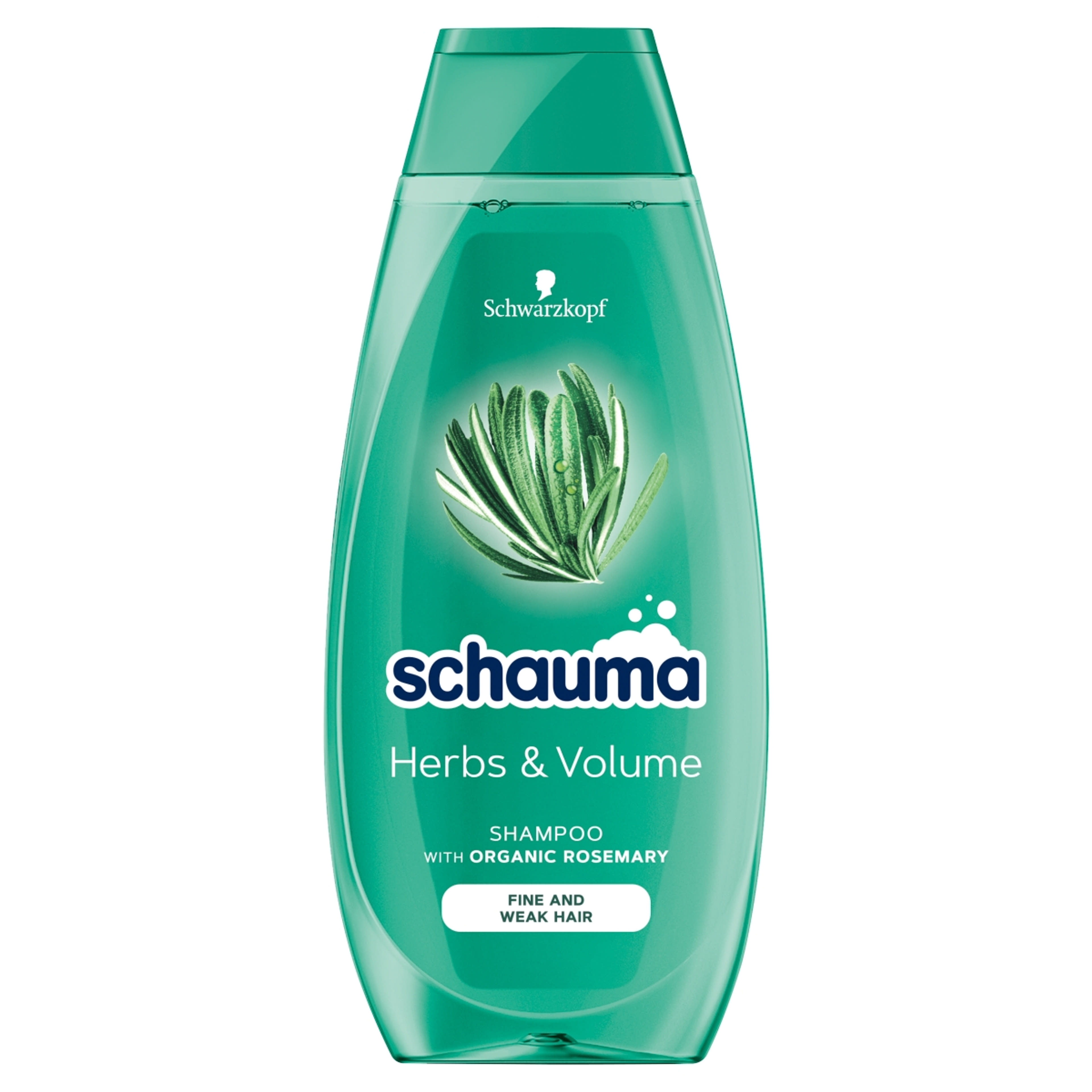 Schauma Herbs & Volume sampon, organikus rozmaring - 400 ml