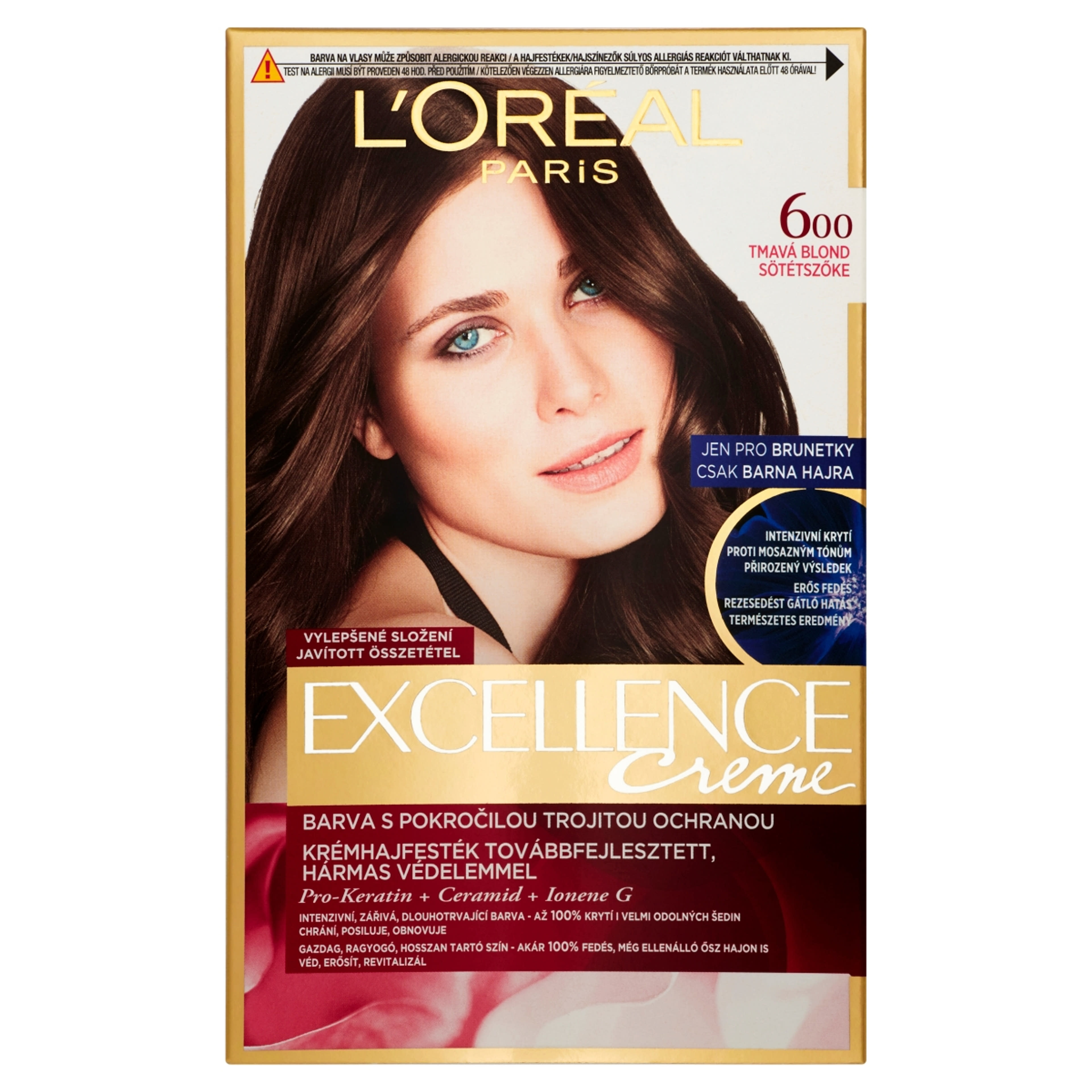 L'Oréal Paris Excellence krémes, tartós hajfesték 6 sötétszőke - 1 db-1