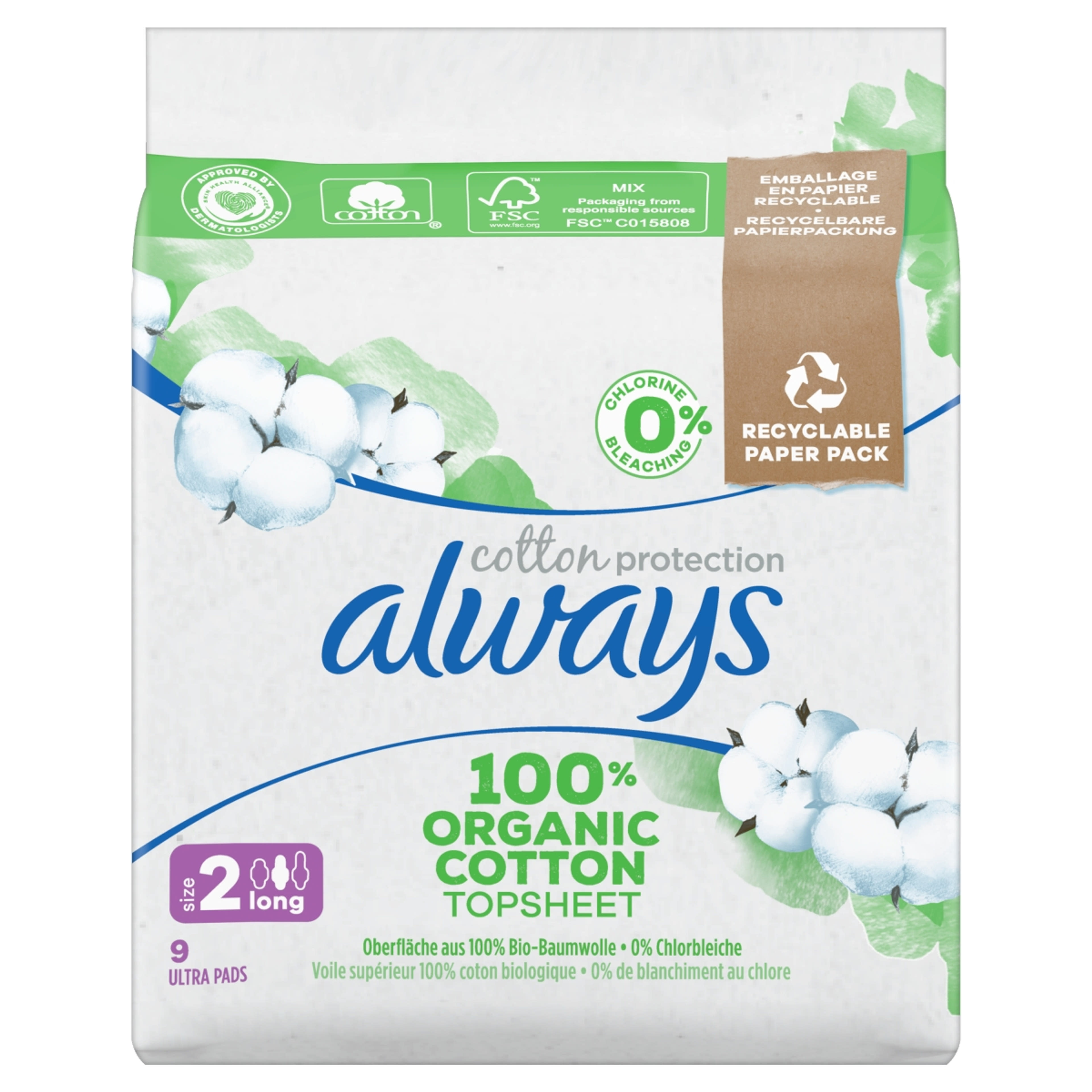 Always Cotton Protection Ultra egészségügyi betét - 9 db