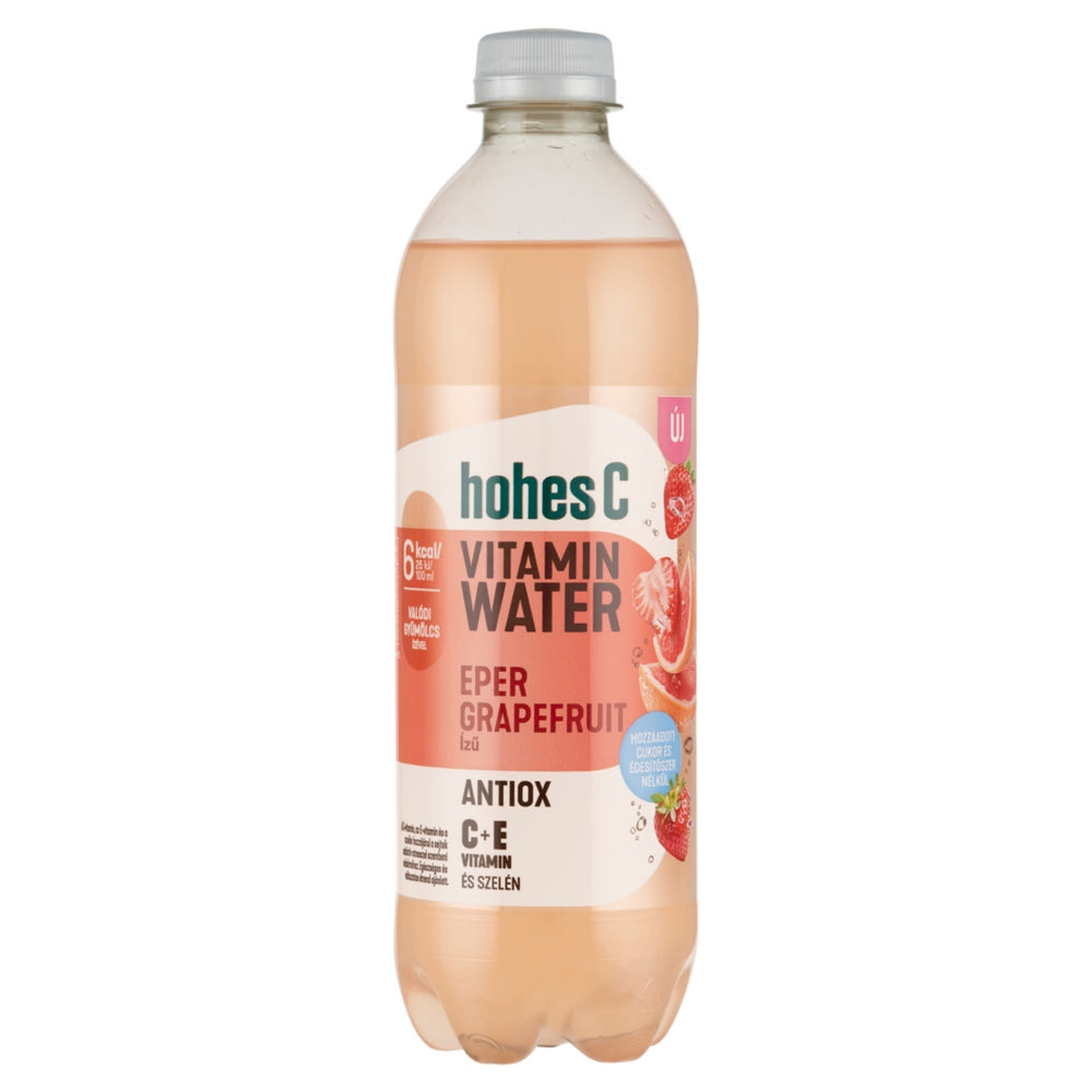 Hohes C Vitamin Water Antiox eper-grapefruit ízesítésű, gyümölcstartalmú szénsavas üdítőital - 0,5 l
