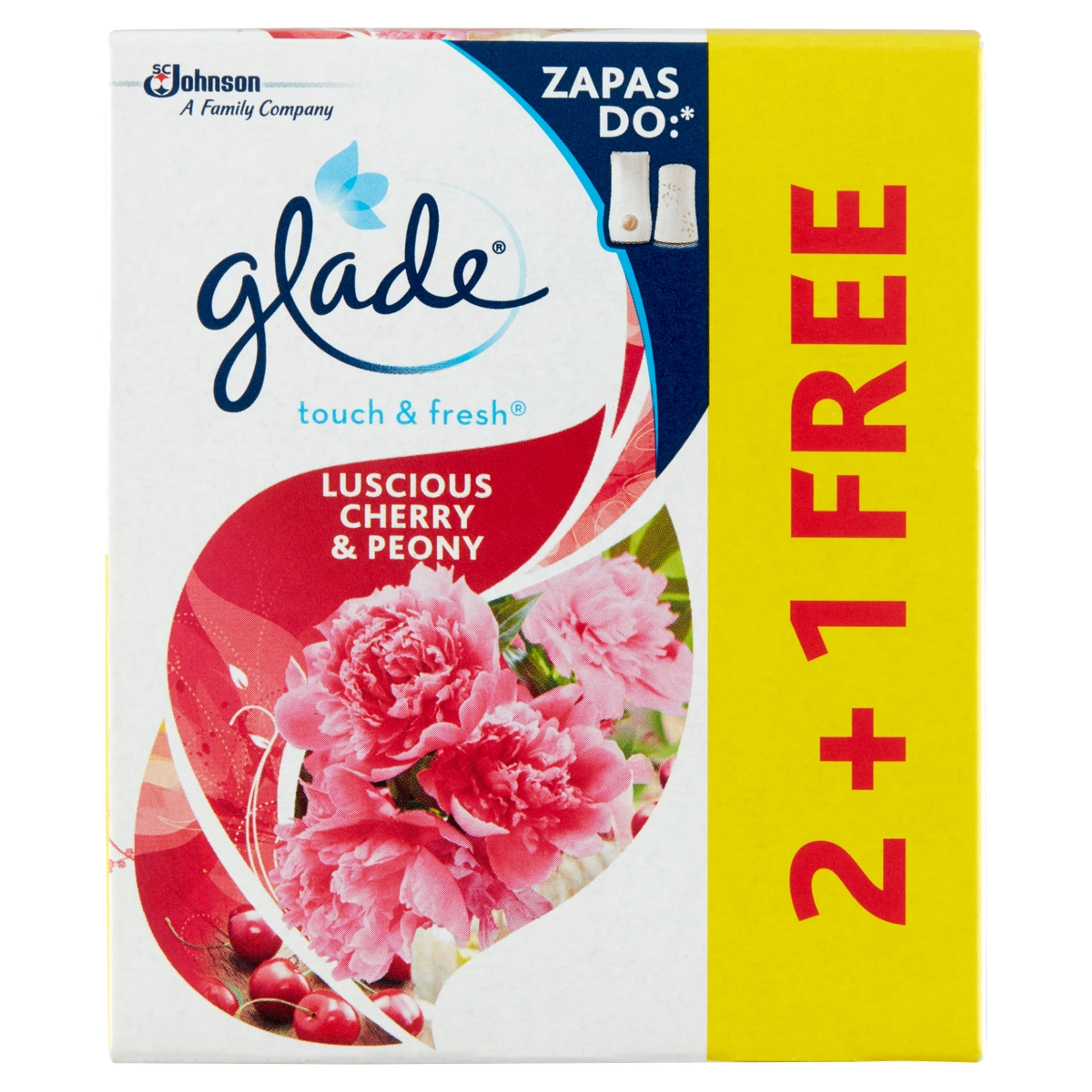 Glade One Touch Zamatos Cseresznye És Bazsarózsa Mini-Spray Utántöltő - (3x10 ml) - 30 ml-1