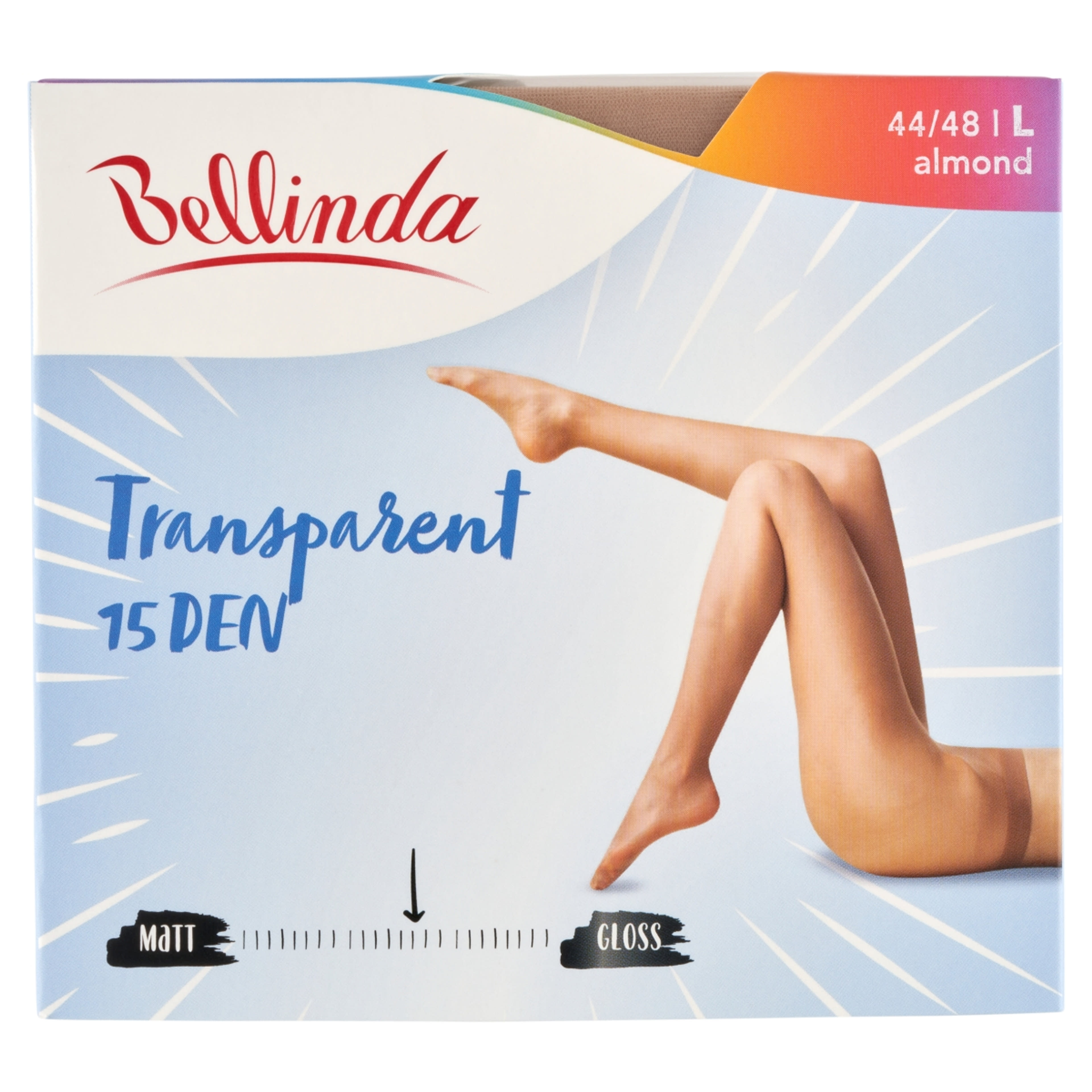 Bellinda Transparent 15 Den Almond L Harisnya - 1 db-1
