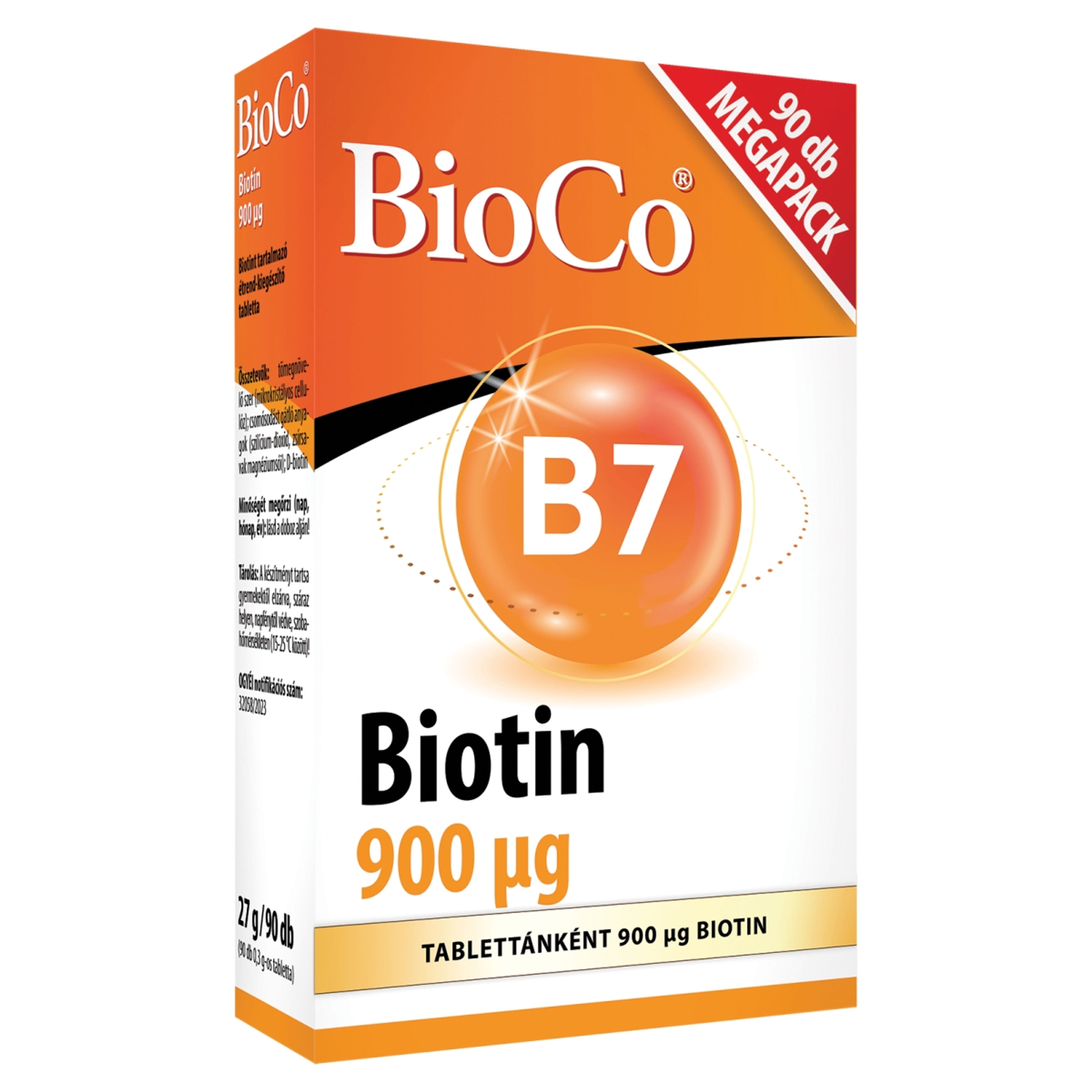 BioCo Biotin 900 MCG étrend-kiegészítő tabletta - 90 db-2