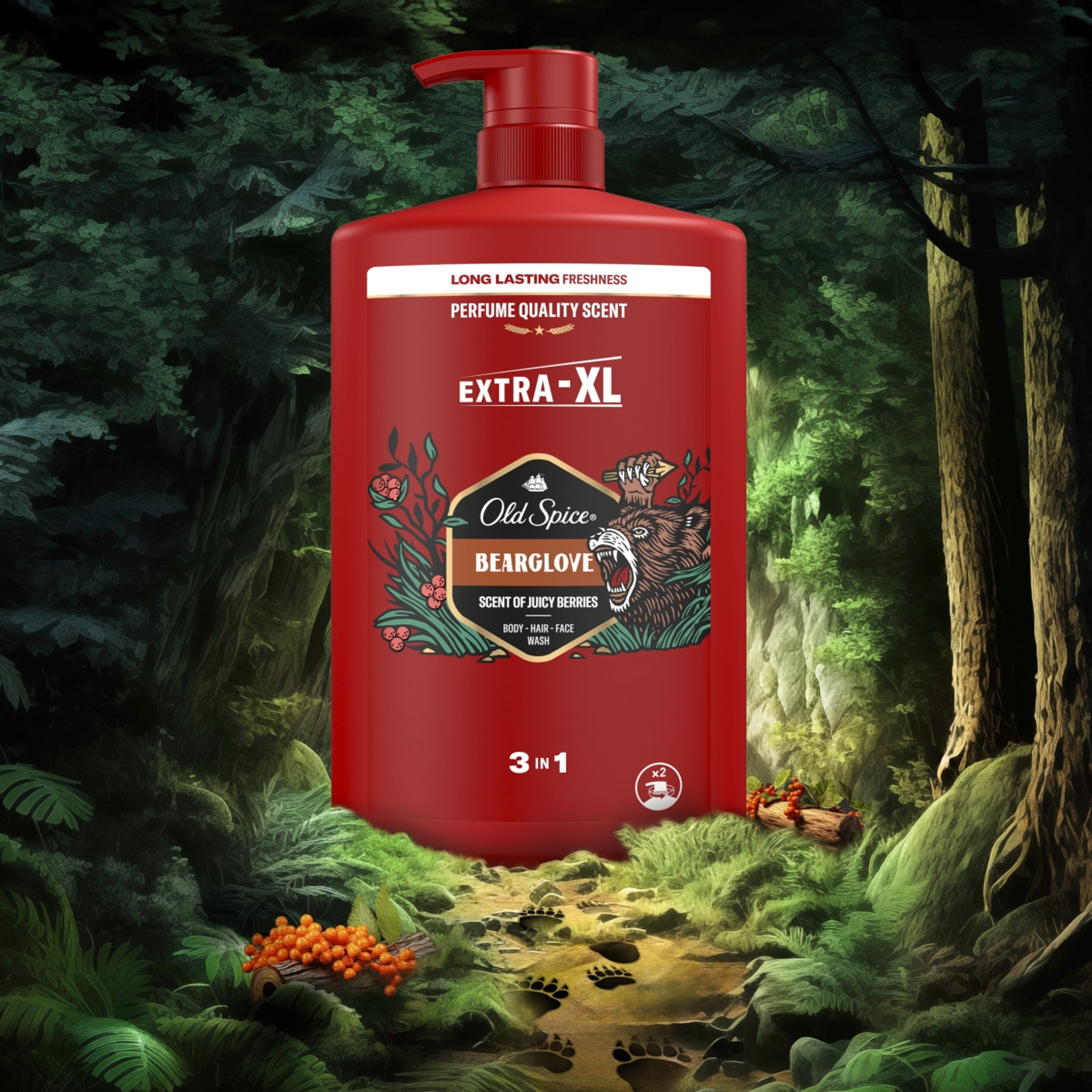 Old Spice Bearglove Férfi 3 az 1-ben sampon és tusfürdő - 1000 ml-7