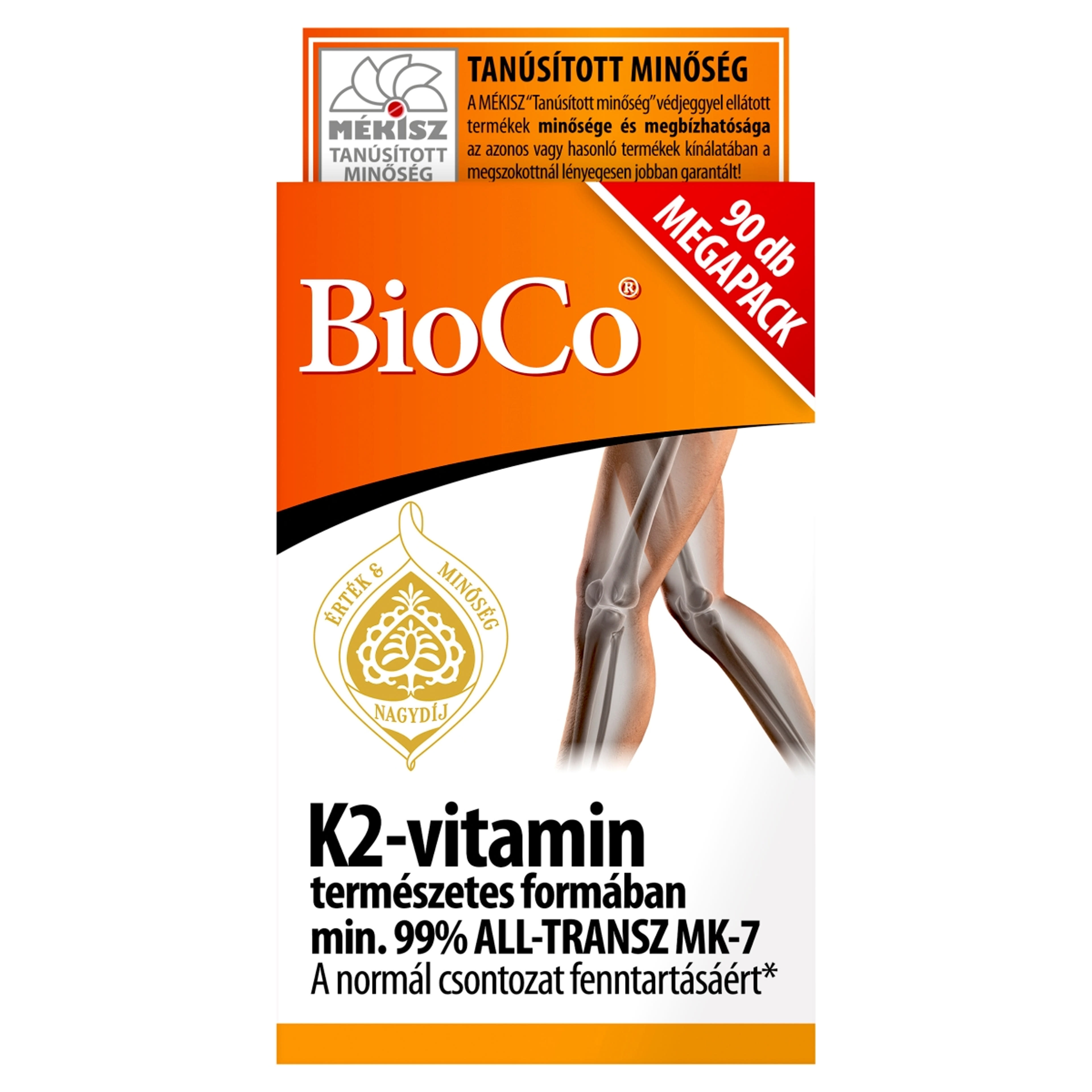 Bioco K2-vitamin 50 mcg étrendkiegészítő tabletta - 90 db