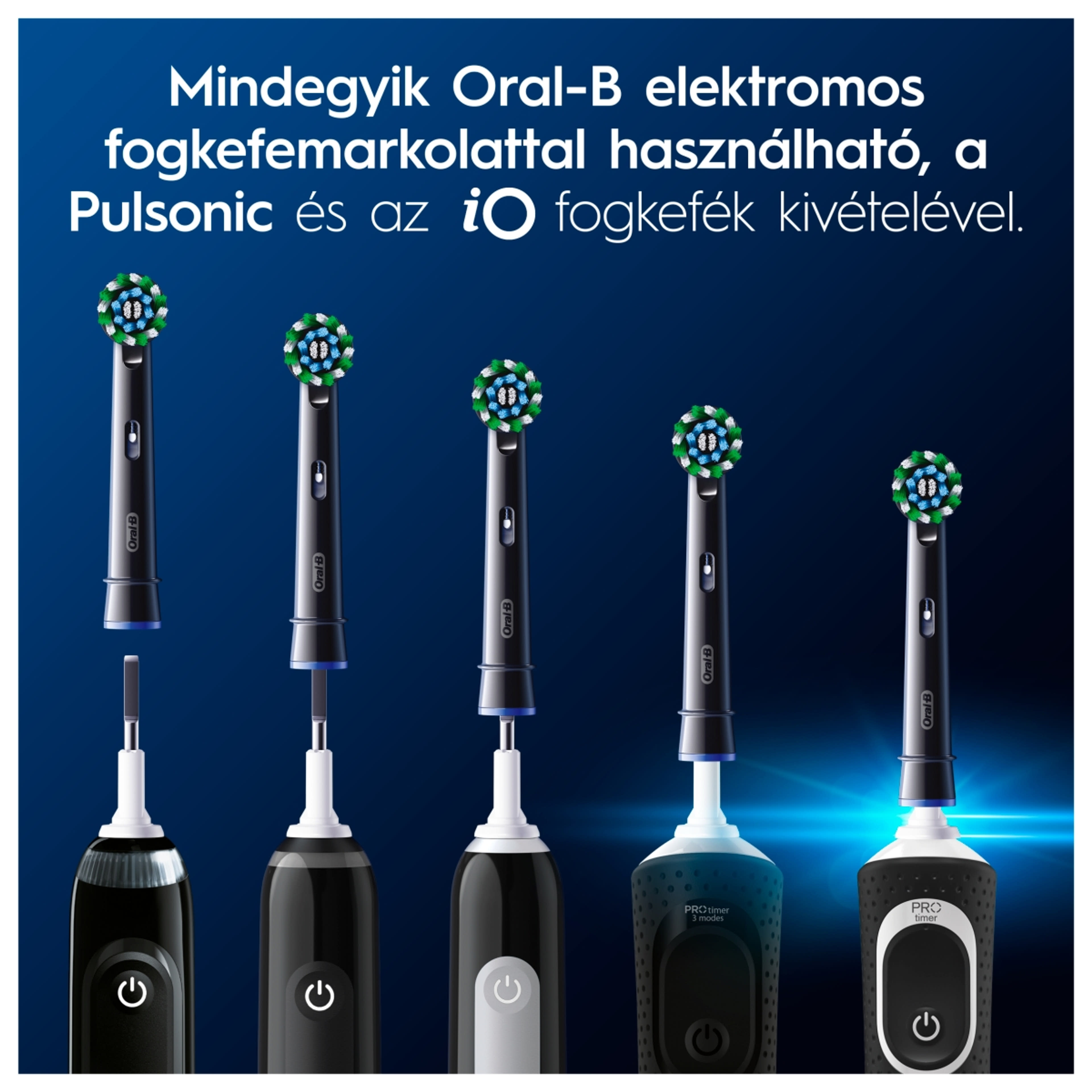 Oral-B Pro Cross Action fogkefefej /fekete - 4 db-4