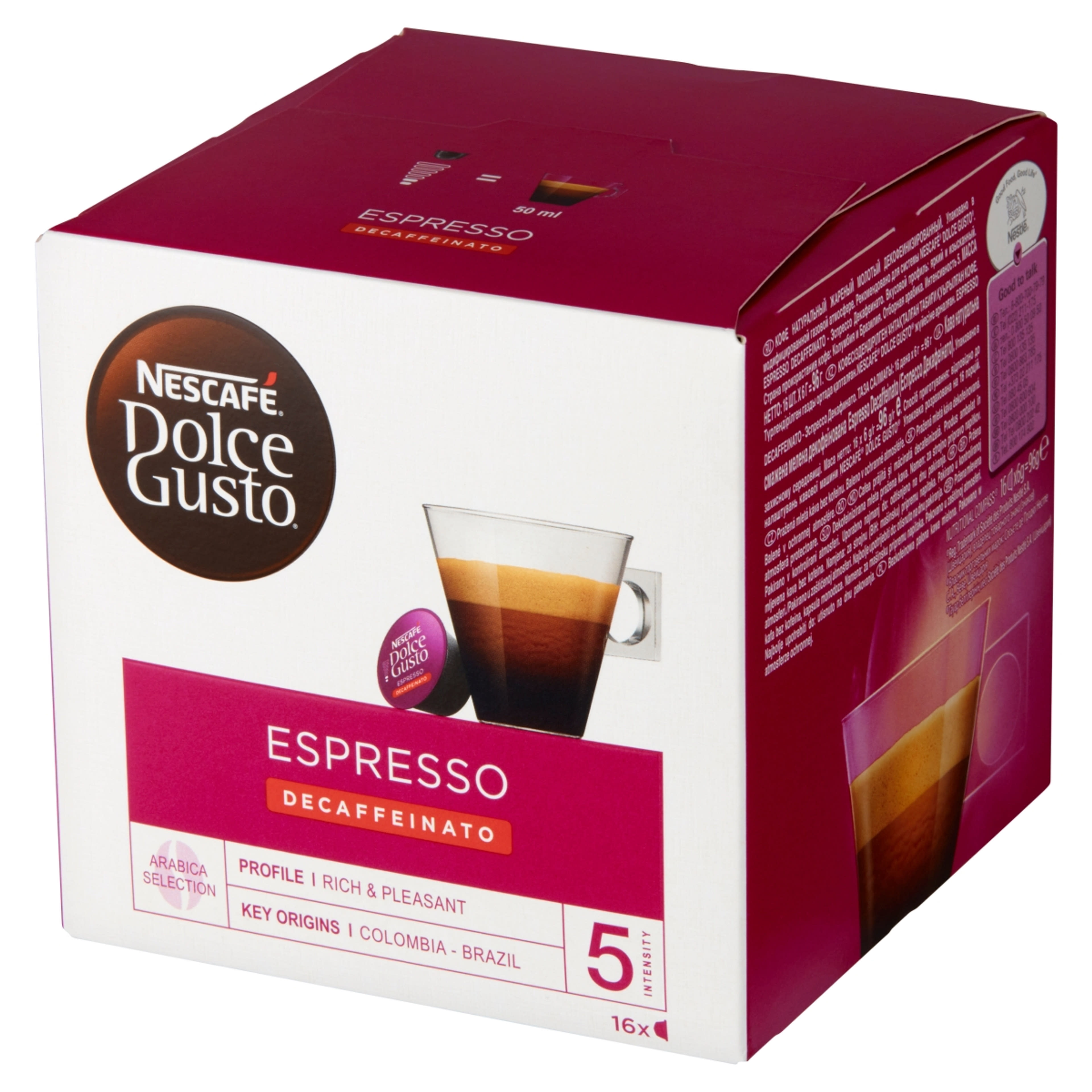NESCAFÉ Dolce Gusto Espresso koffeinmentes kávékapszula, 16 kapszula - 96 g-2