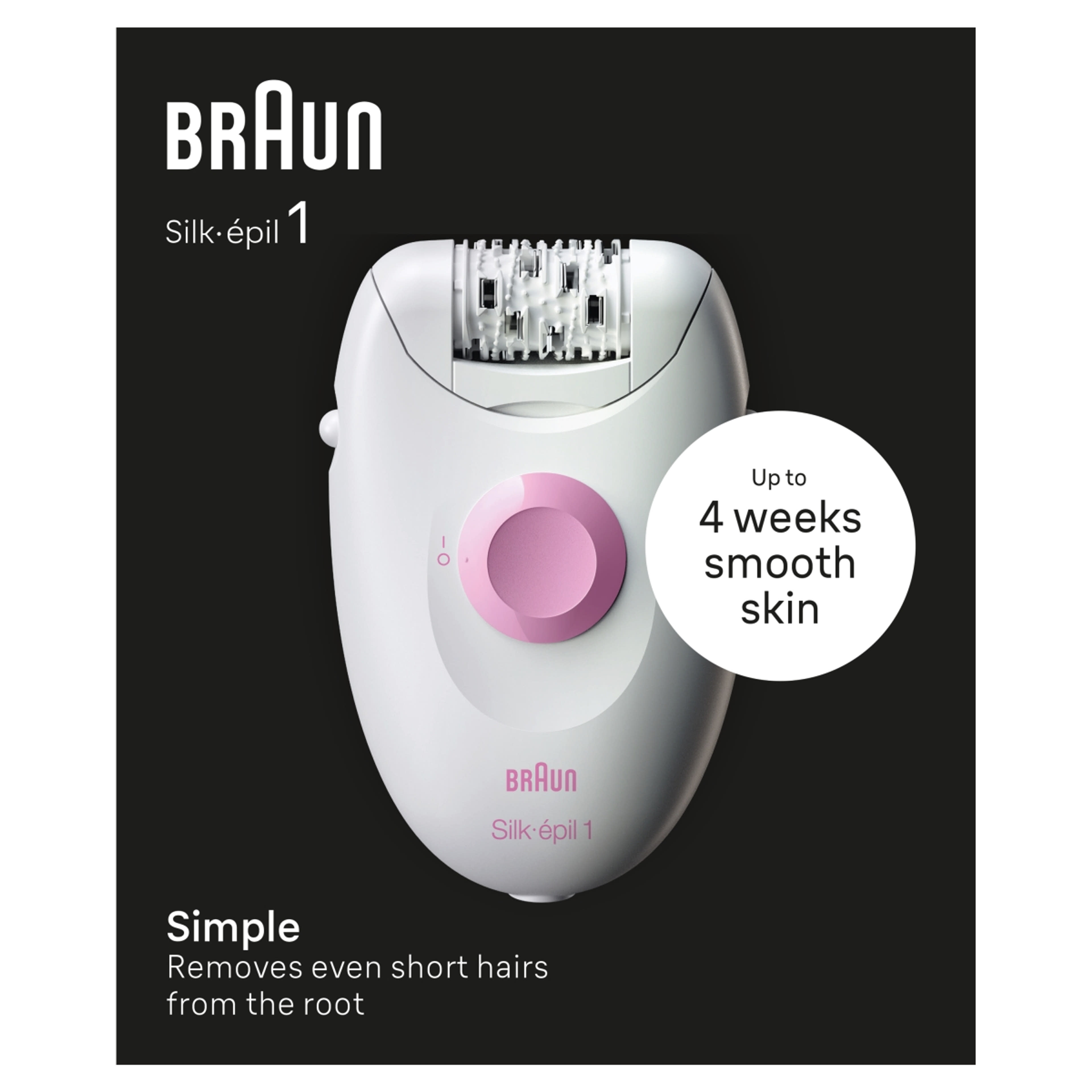 Braun Silk·épil 1 vezetékes epilátor /fehér, rózsaszín - 1 db-1
