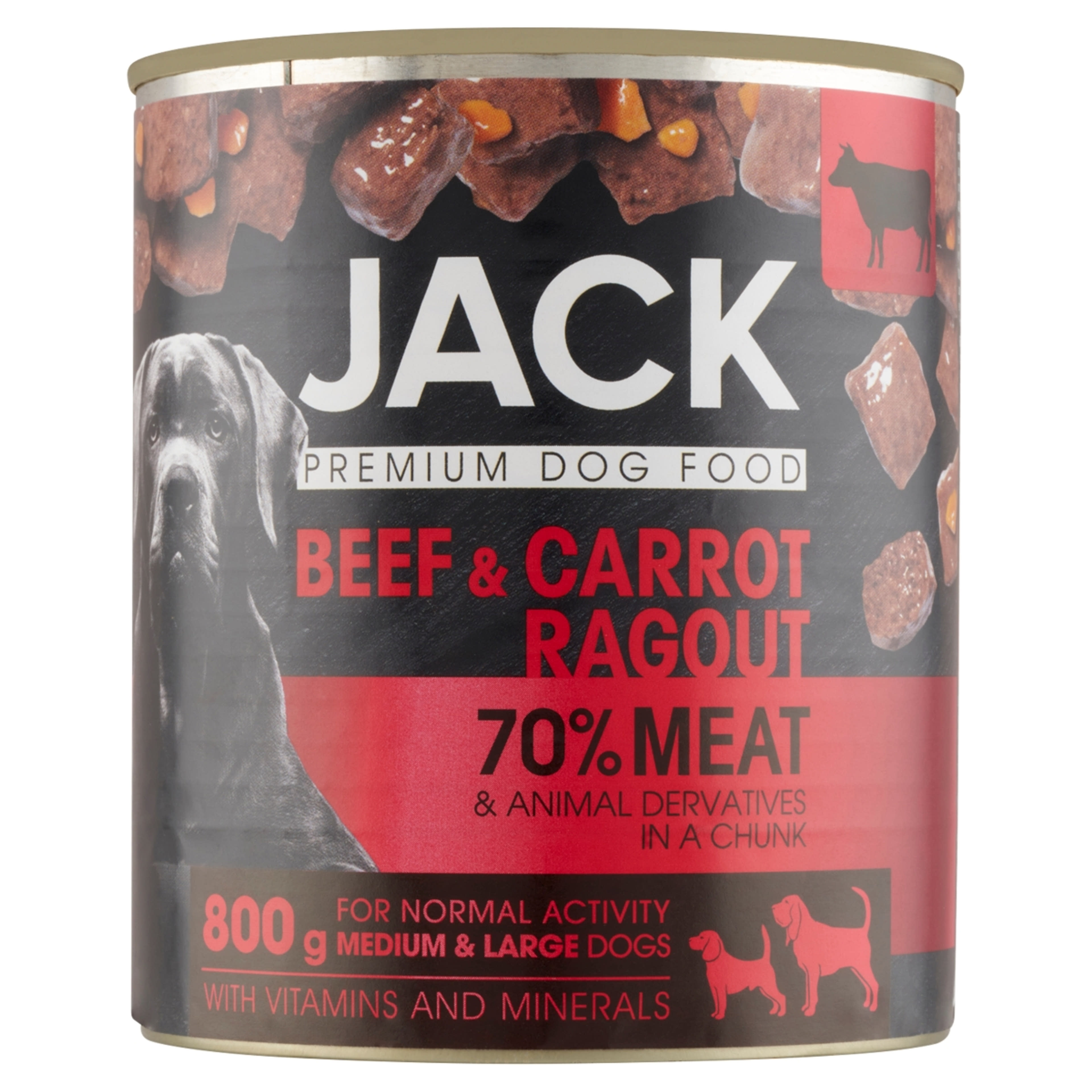 Jack konzerv ragu kutyáknak marhahússal és répával - 800 g