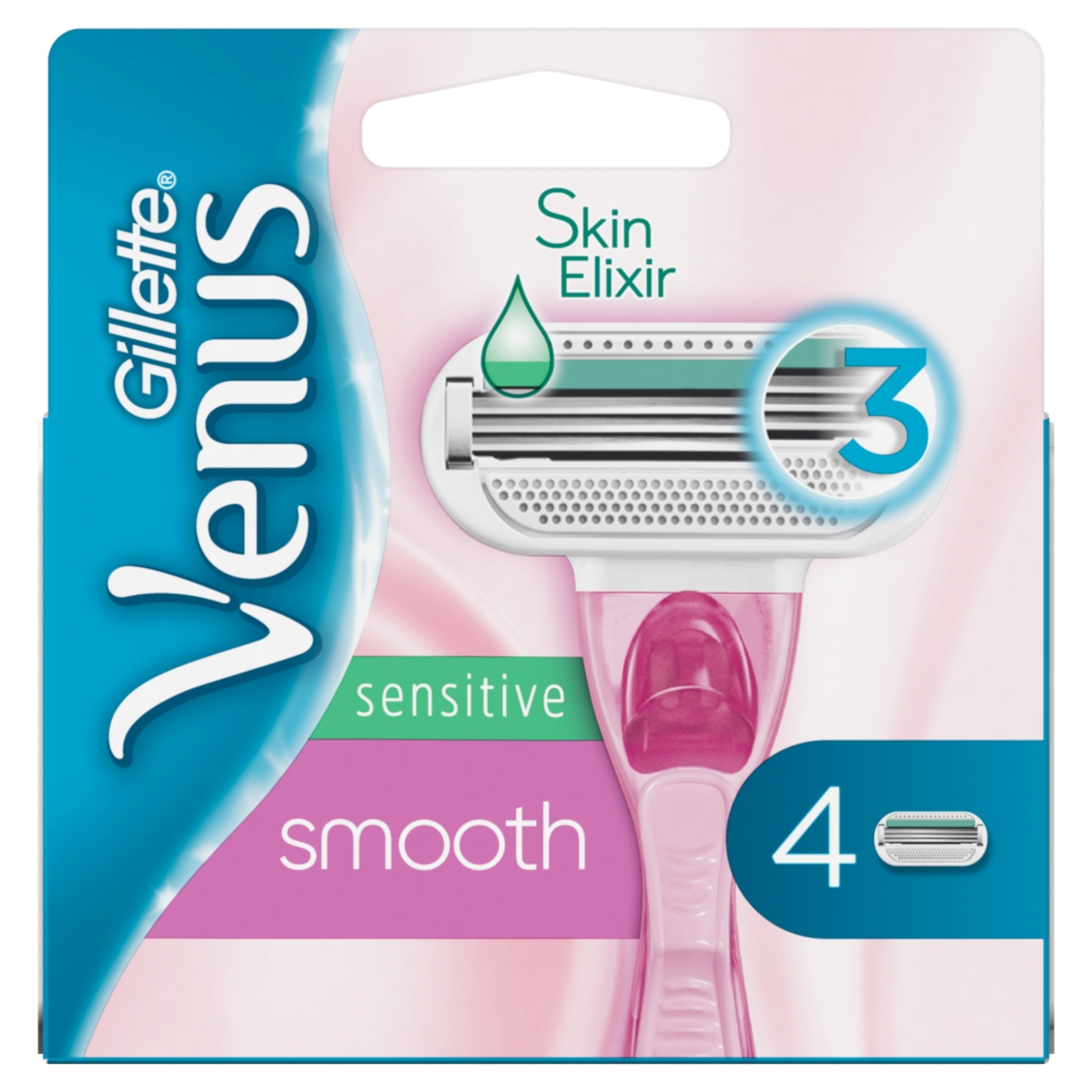 Gillette Venus Smooth Sensitive borotvabetét 3 pengés - 4 db
