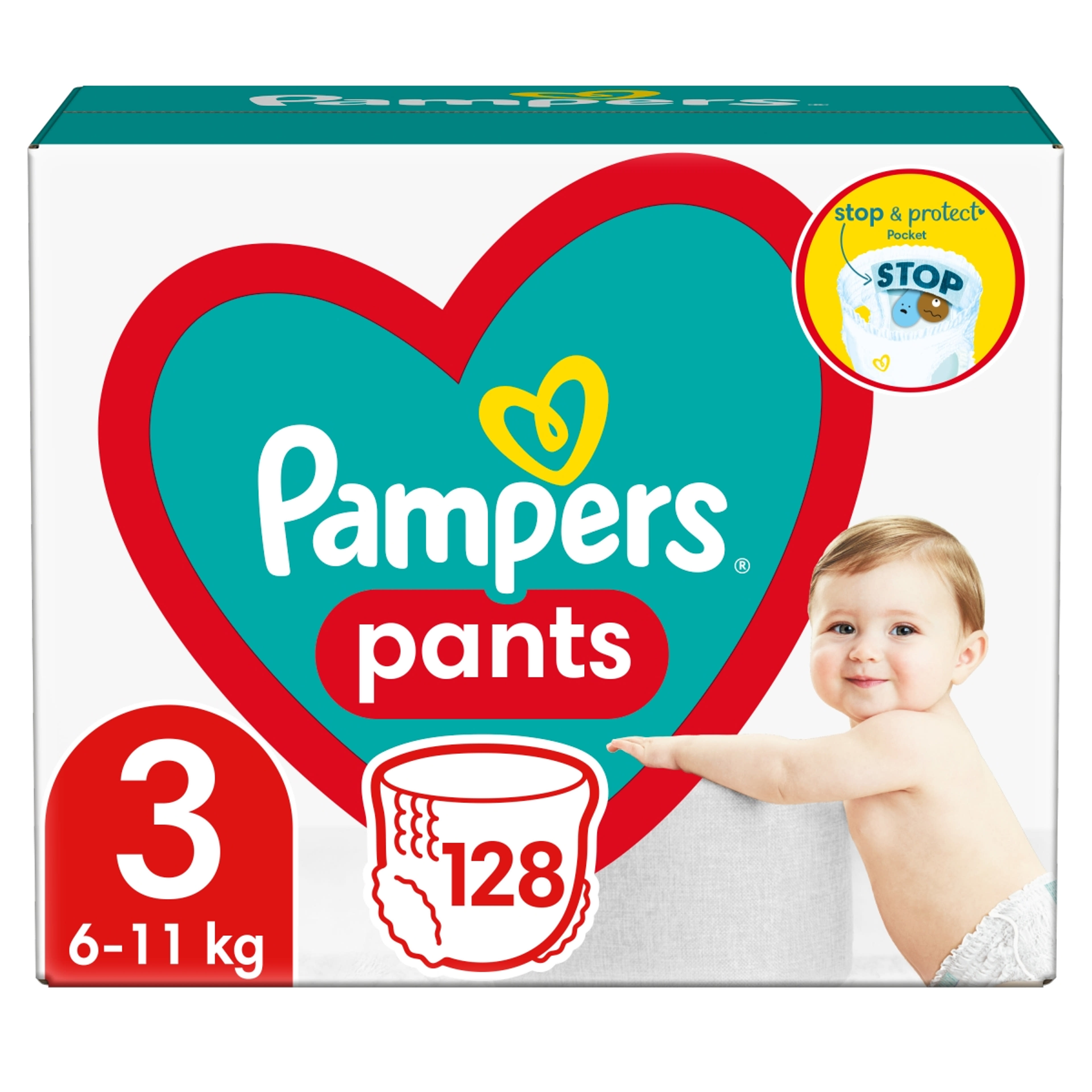 Pampers Pants bugyipelenka mega pack+ 3-as 6-11 kg - 128 db-3