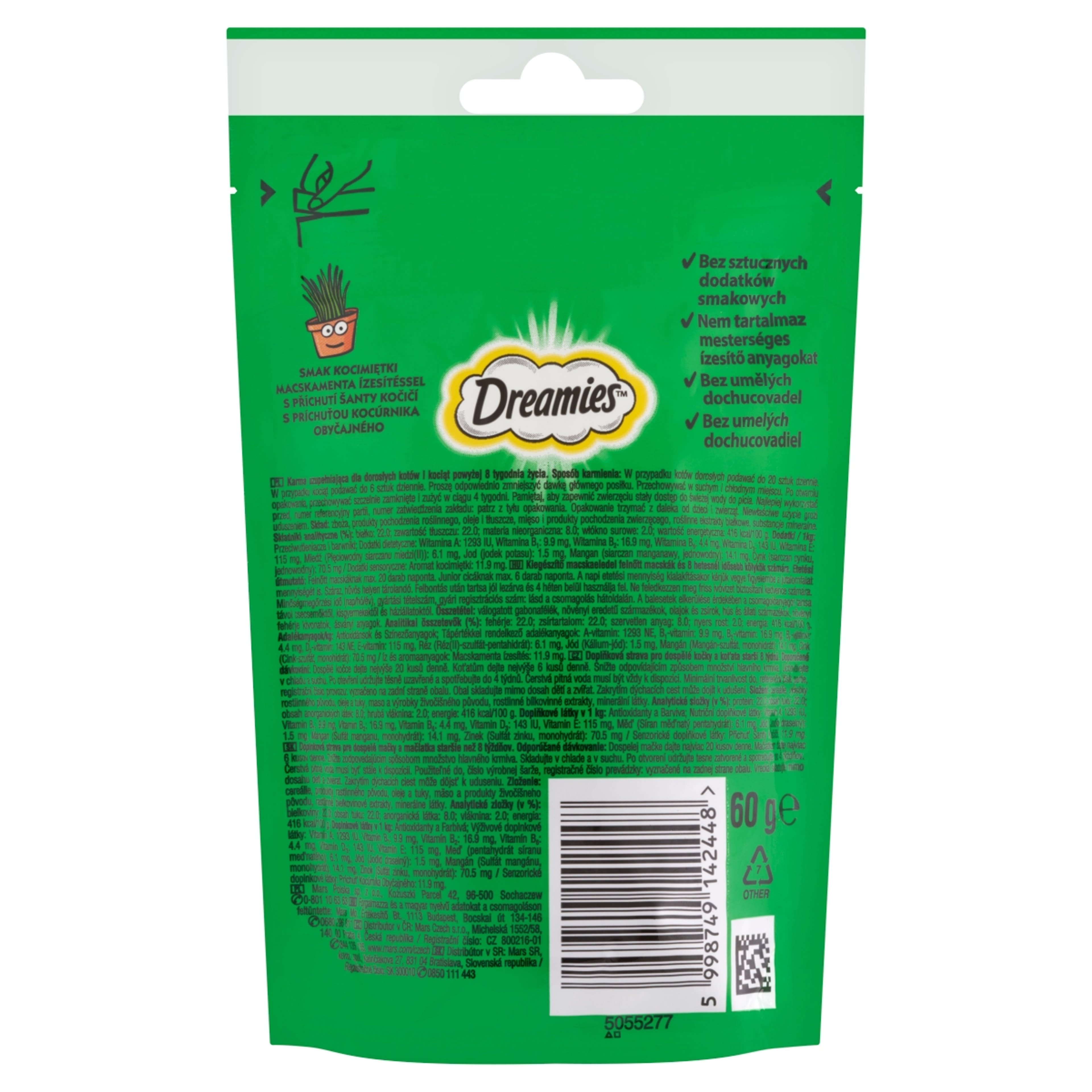 Dreamies kiegészítő macskaeledel felnőtt macskák és 8 hetesnél idősebb kölykök számára-  60 g-3
