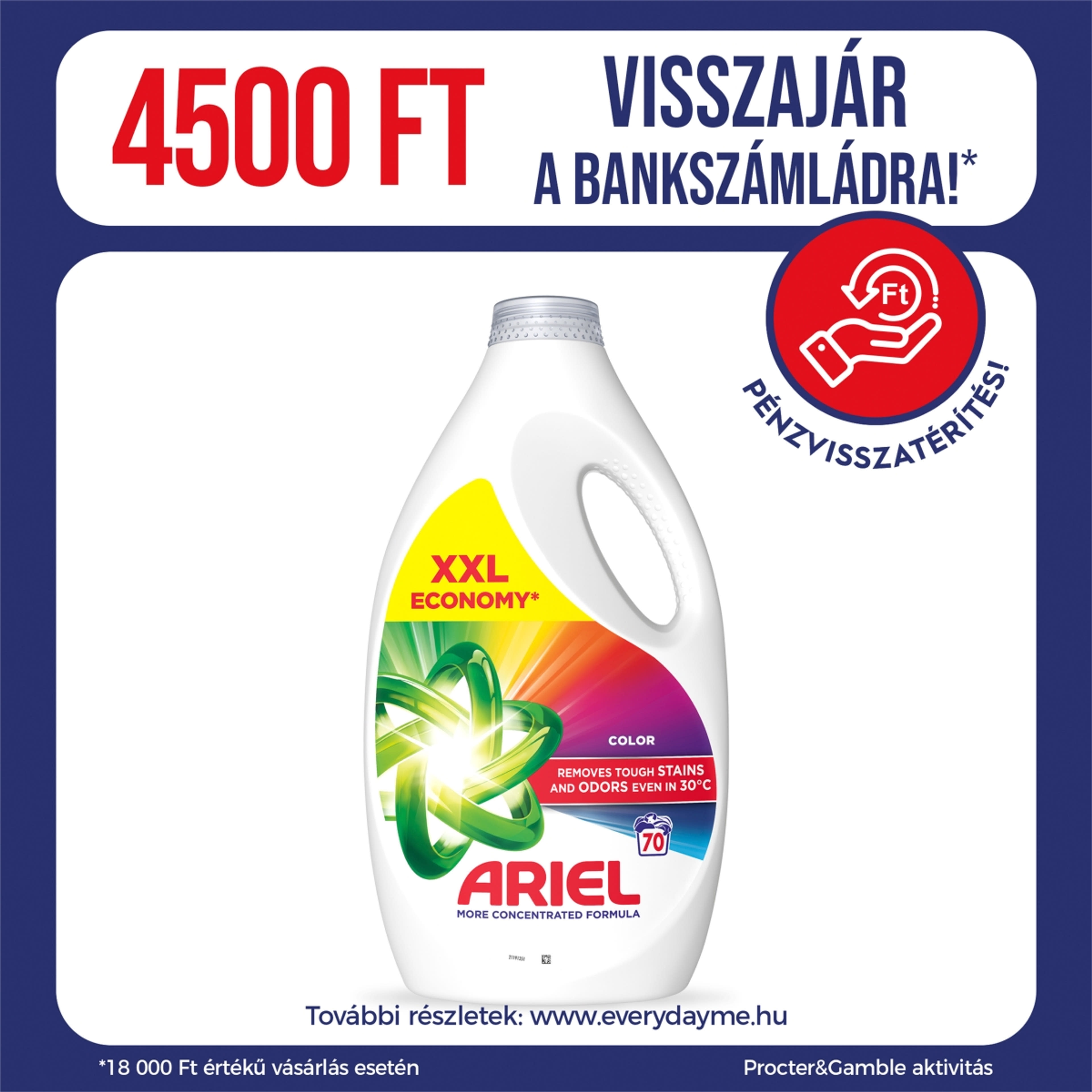 Ariel Color folyékony mosószer, 70 mosáshoz - 3150 ml-1