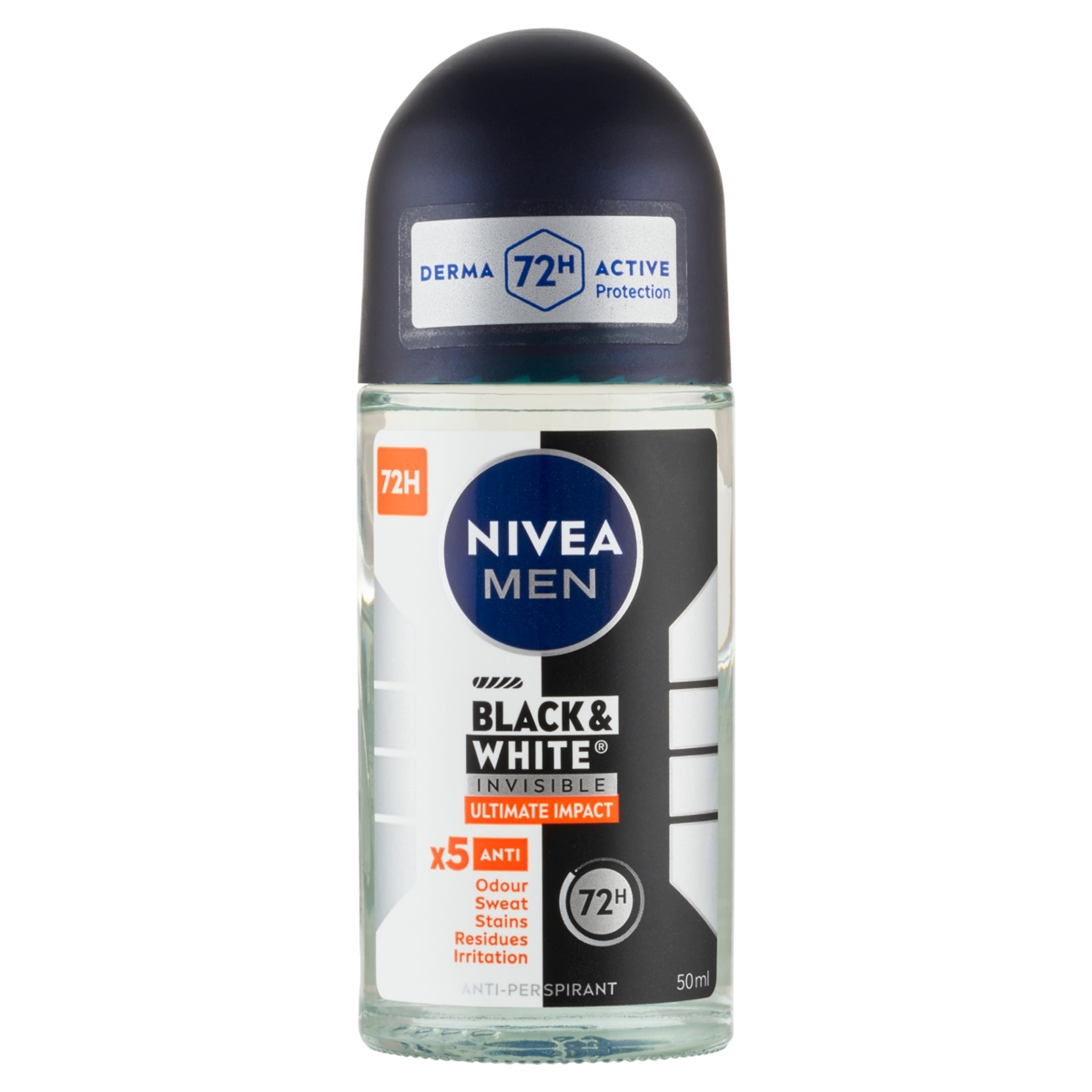 Nivea roll-on black & white invisible ultimate protection férfi - 50 ml-1