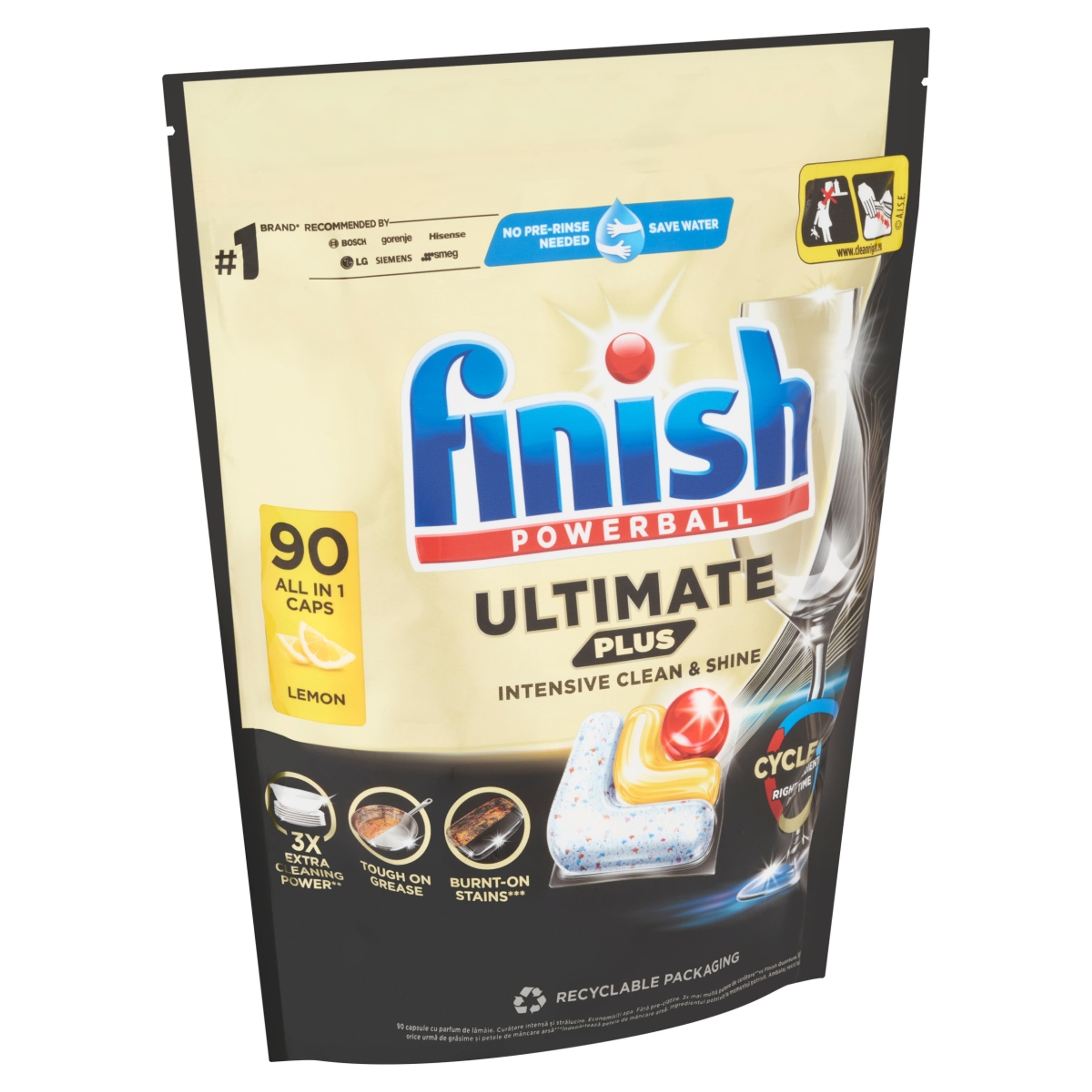 Finish Powerball Ultimate Plus All in 1 Citrom mosogatógép kapszula - 90 db-2