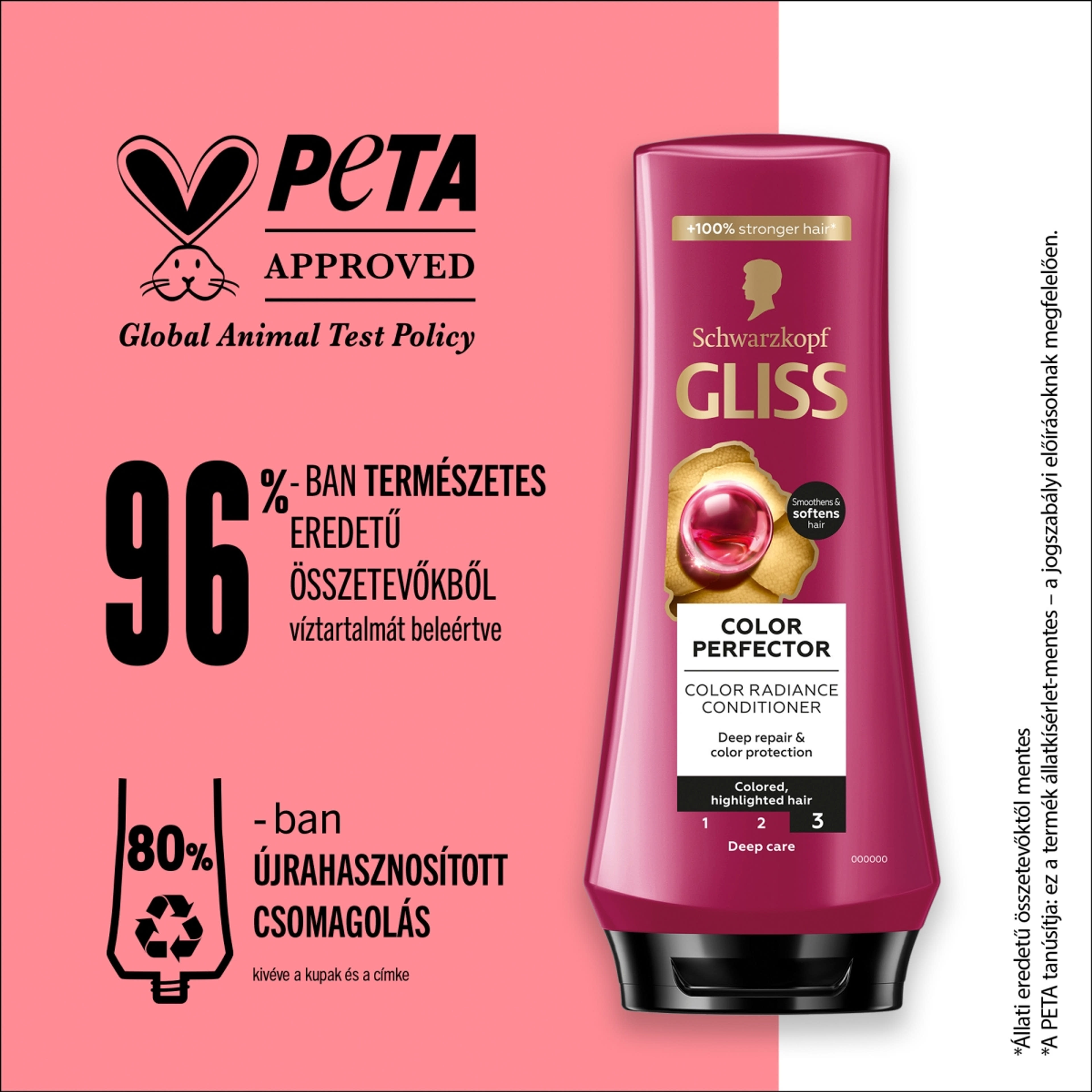 Gliss Ragyogó szín és védelem hajregeneráló balzsam - 200 ml-4