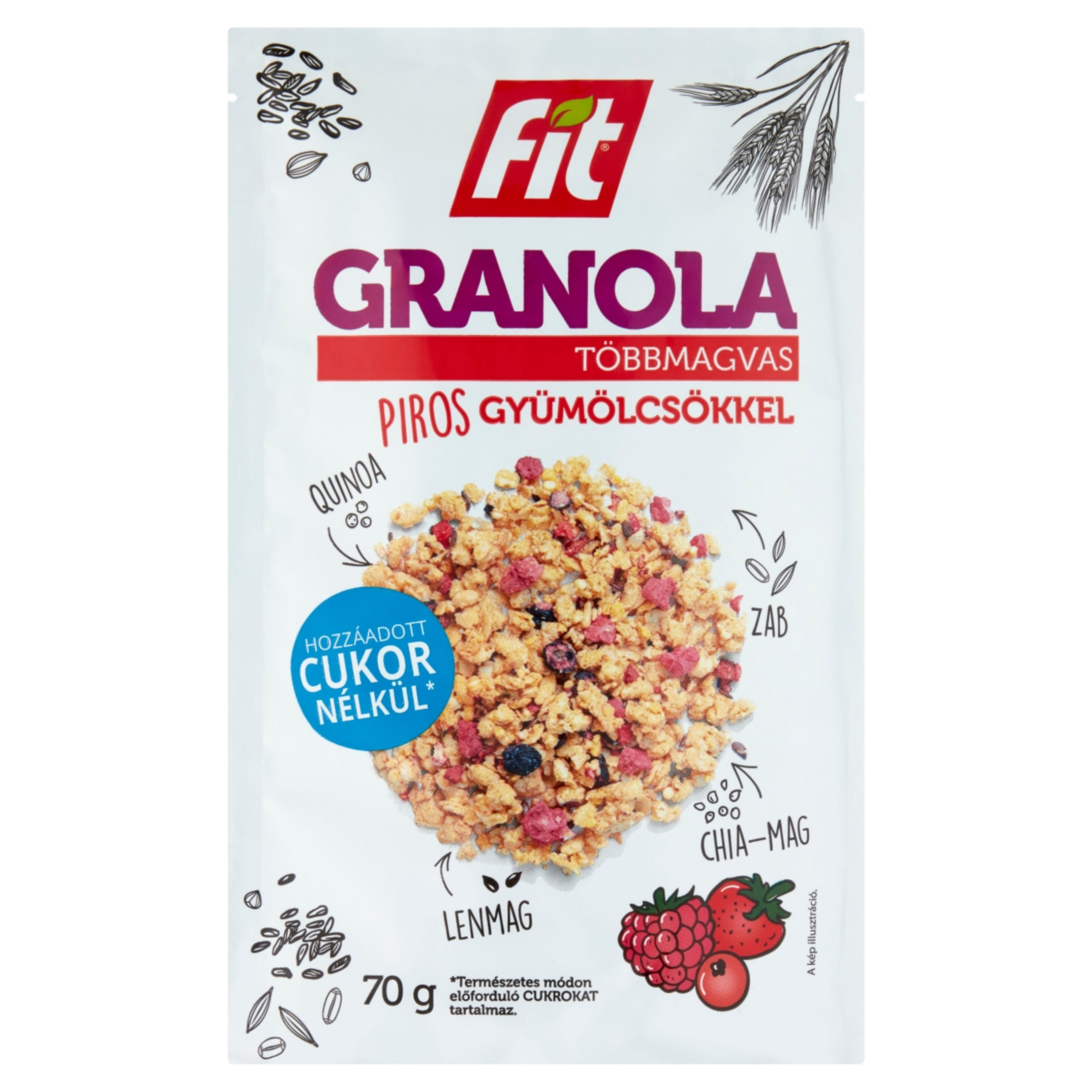 Fit Granola piros csümölcsökkel - 70 g-1