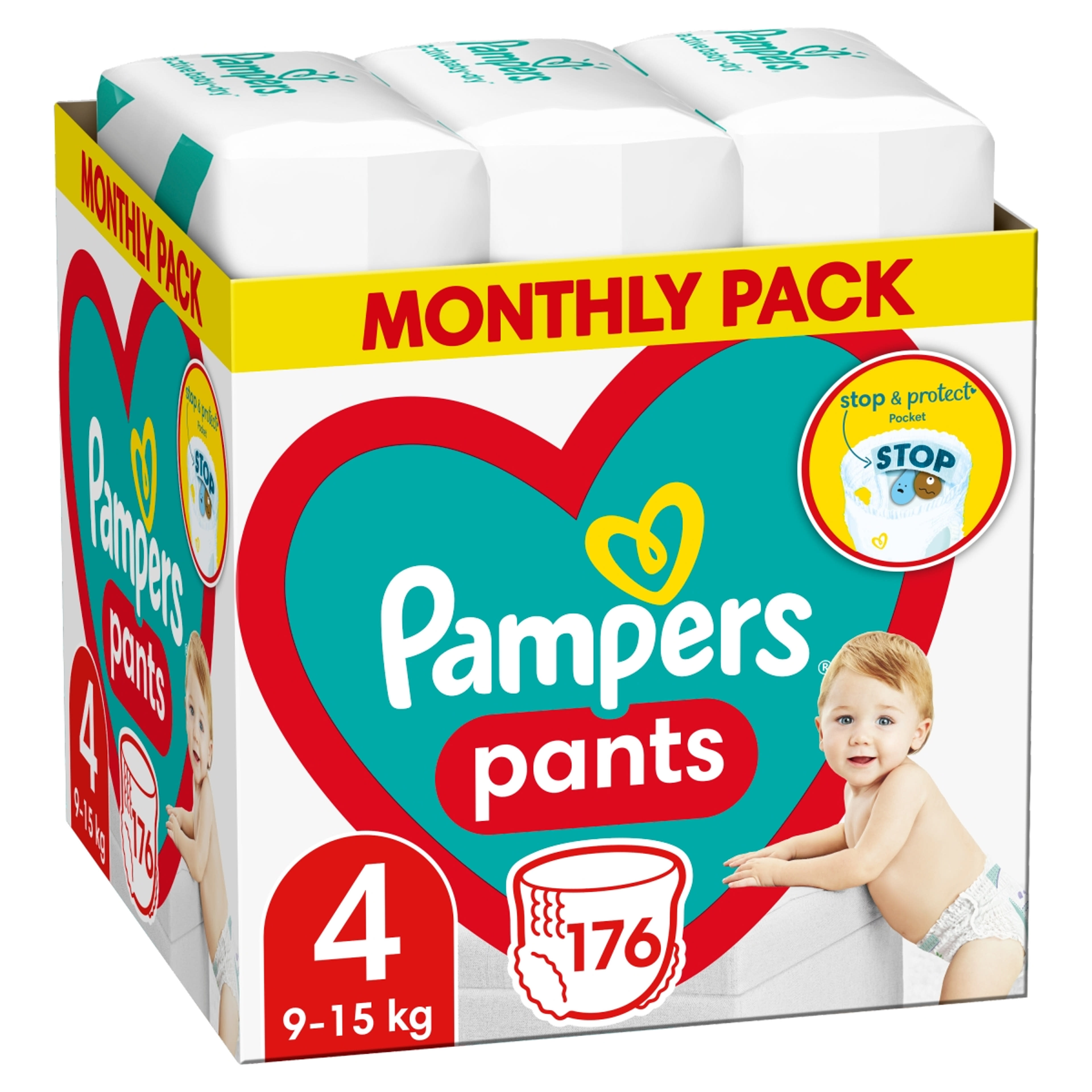 Pampers Pants bugyipelenka monthly pack 4-es 9-15 kg - 176 db-5